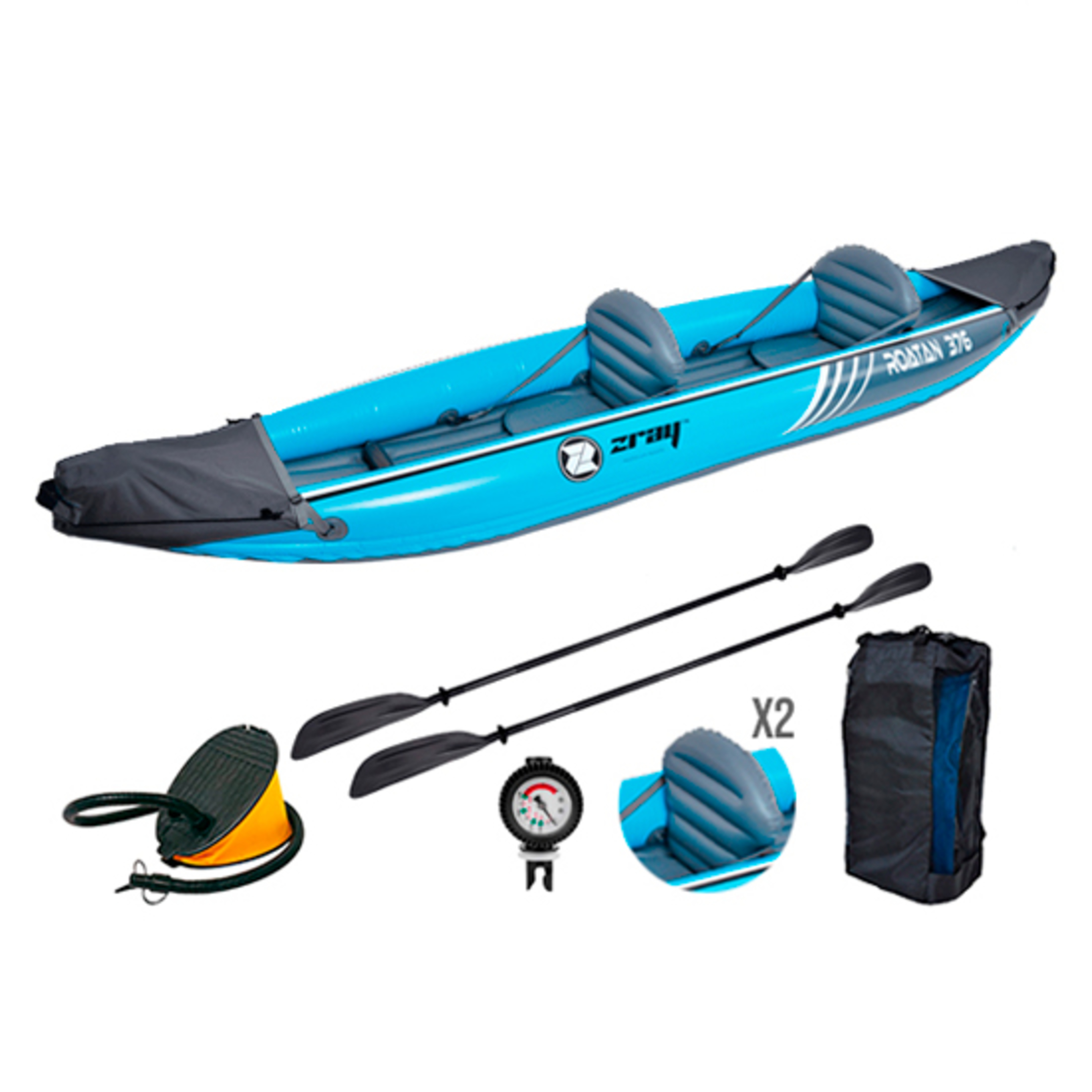 Kayak Hinchable Zray Roatan - azul - 