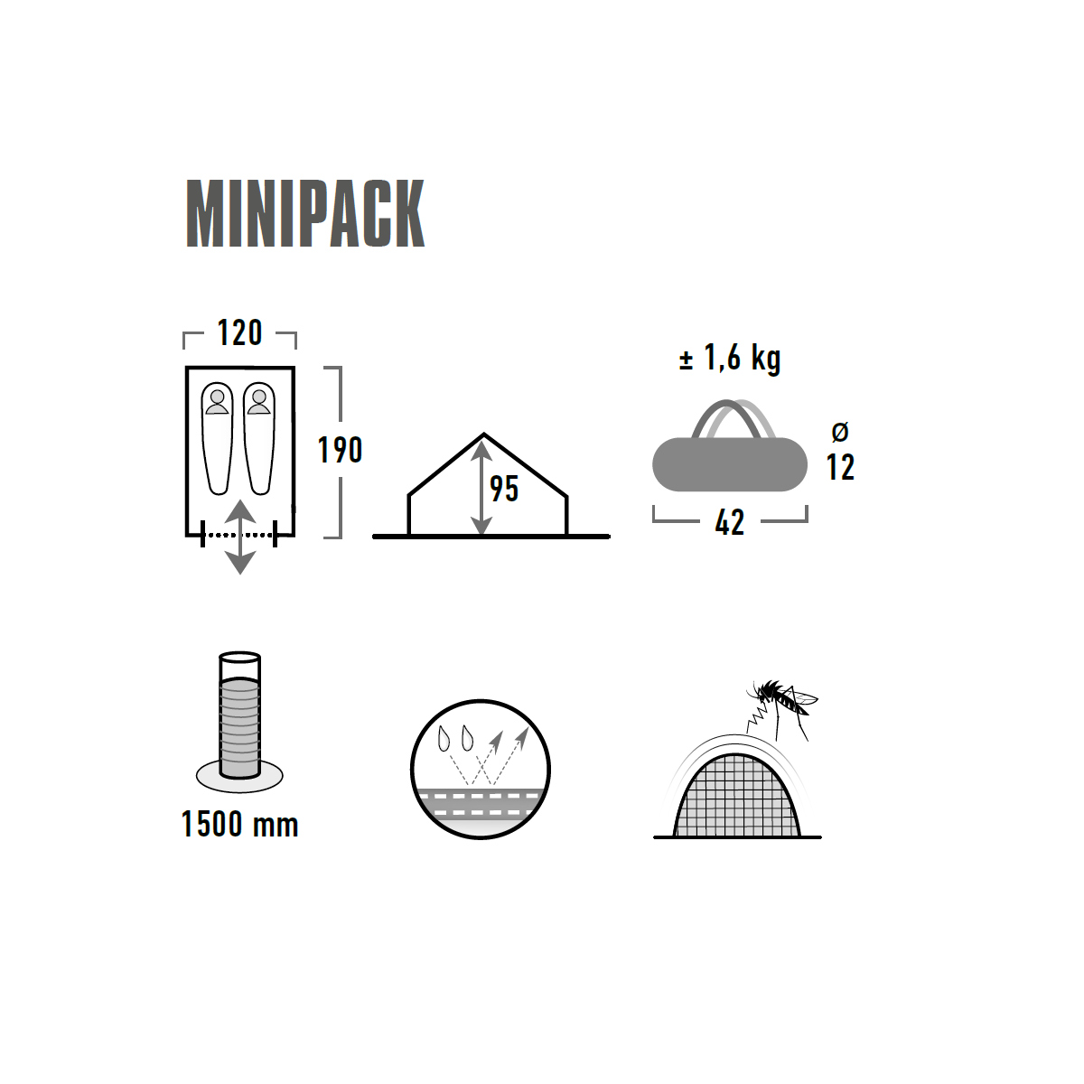 Tienda De Campaña High Peak Minipack  MKP