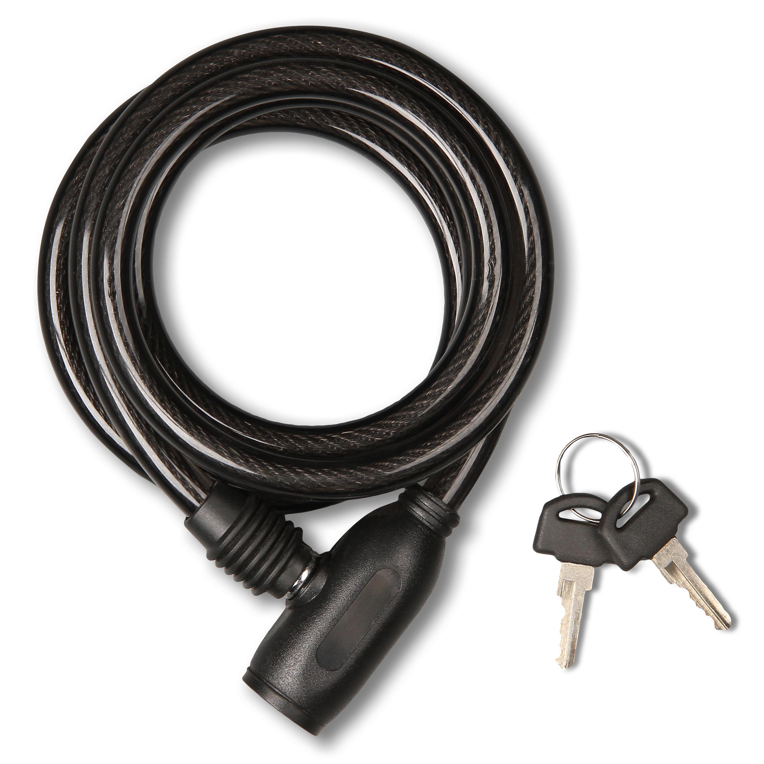 Cable Candado De Acero Golden Key 1 * 120 Cm Negro  MKP