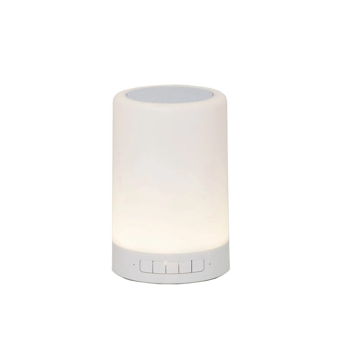 Altavoz Bluetooth Smartek Con Iluminación Luz Cálida Regulable Y Linterna Portátil - blanco - 