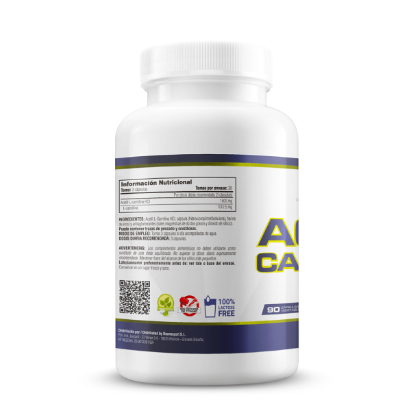 Acetil L-carnitina - 90 Cápsulas Vegetales De Mm Supplements  MKP