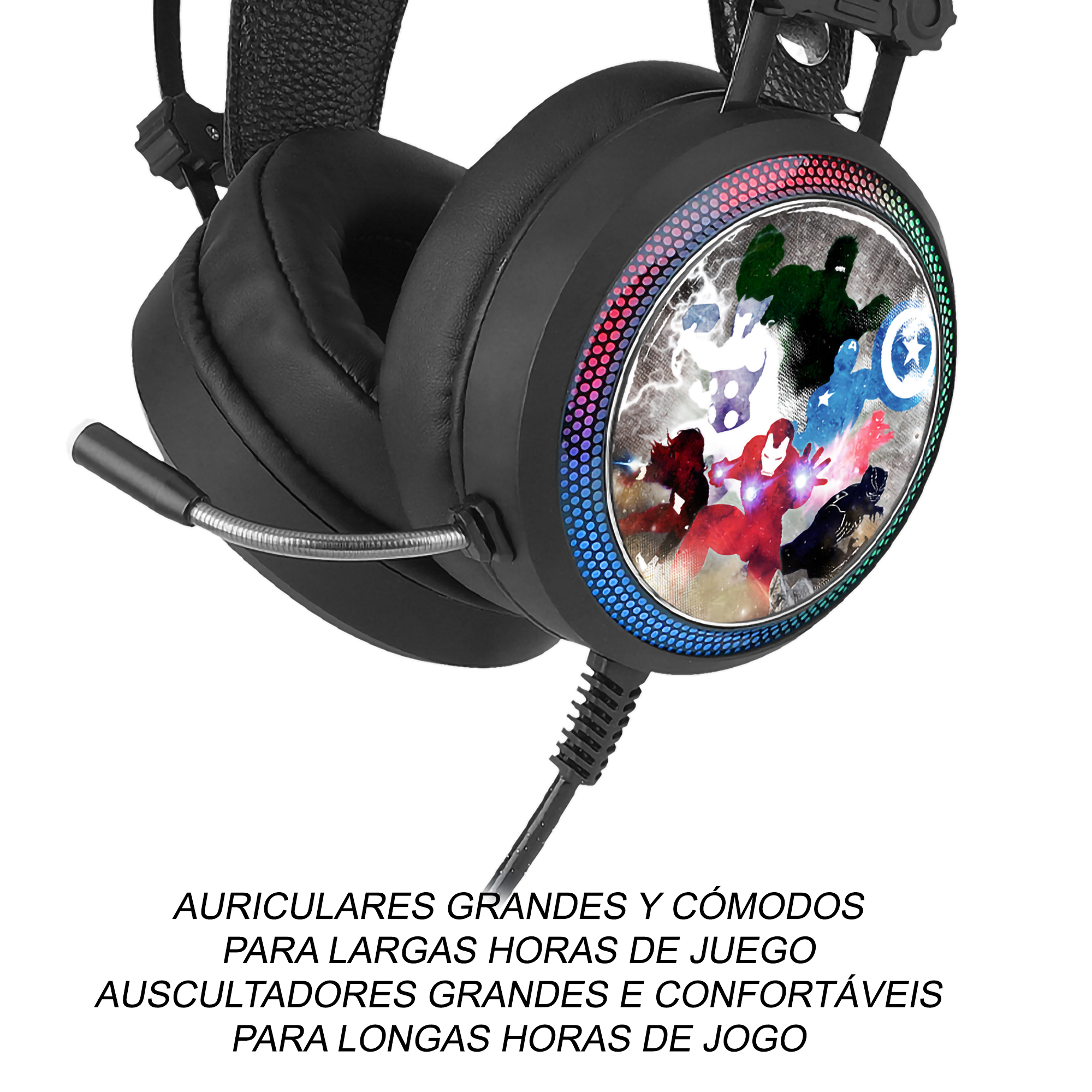 Headphones Gaming Com Microfone Marvel Avengers 002/ Usb | Sport Zone MKP