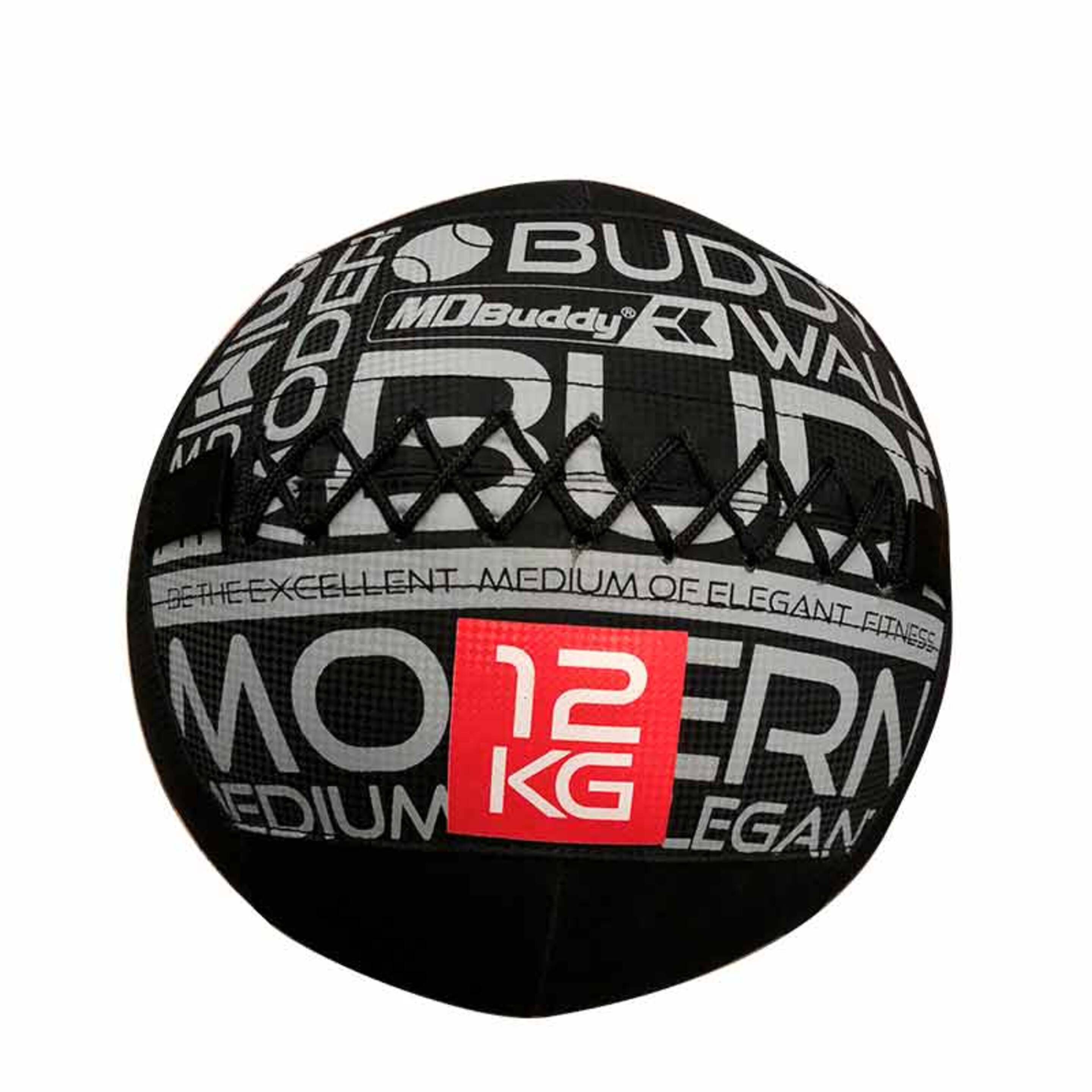 Balón Medicinal Soft F&h Fitness 12kg - Negro  MKP