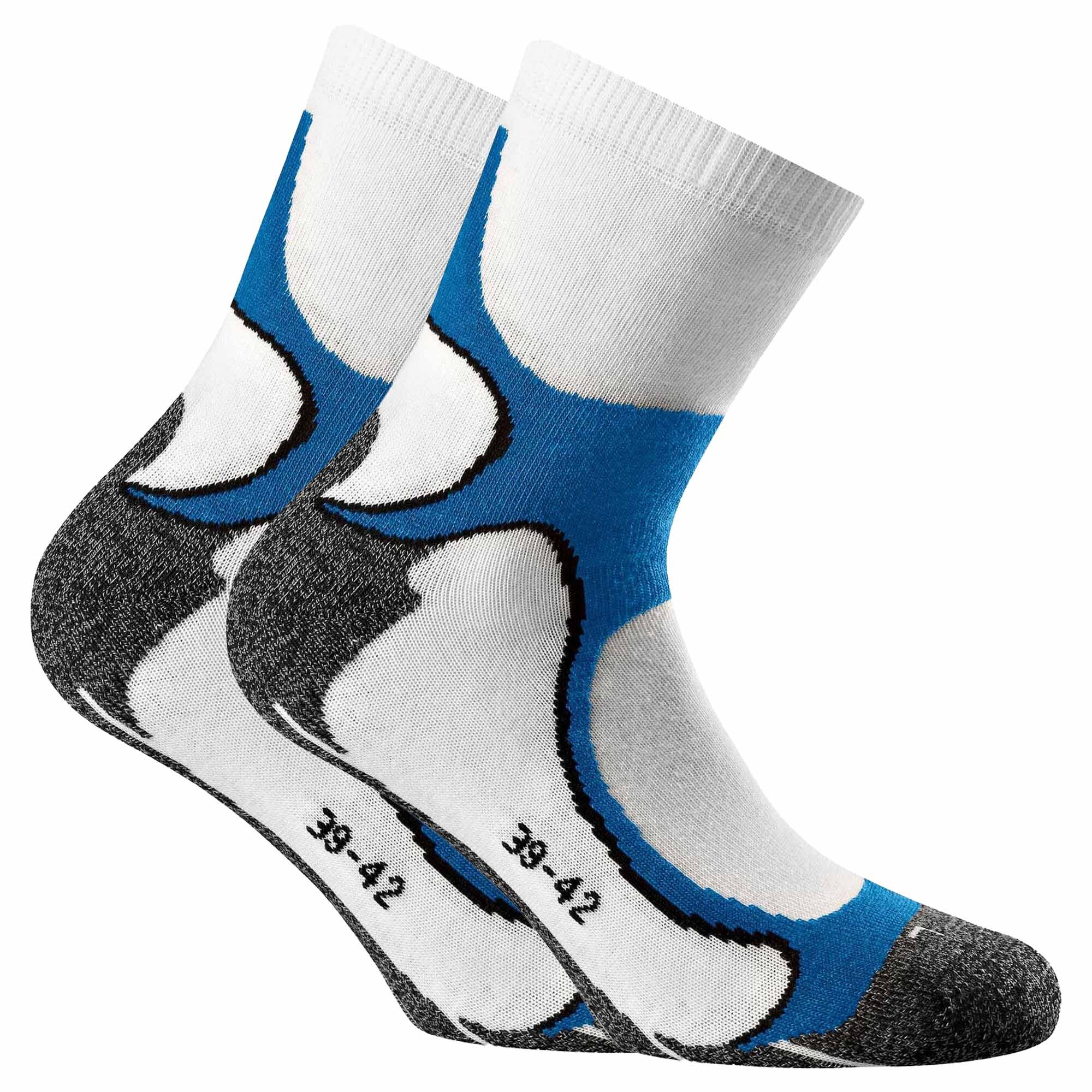 Pack De 2 Meias De Corrida Rohner Advanced Socks - blanco-azul - 