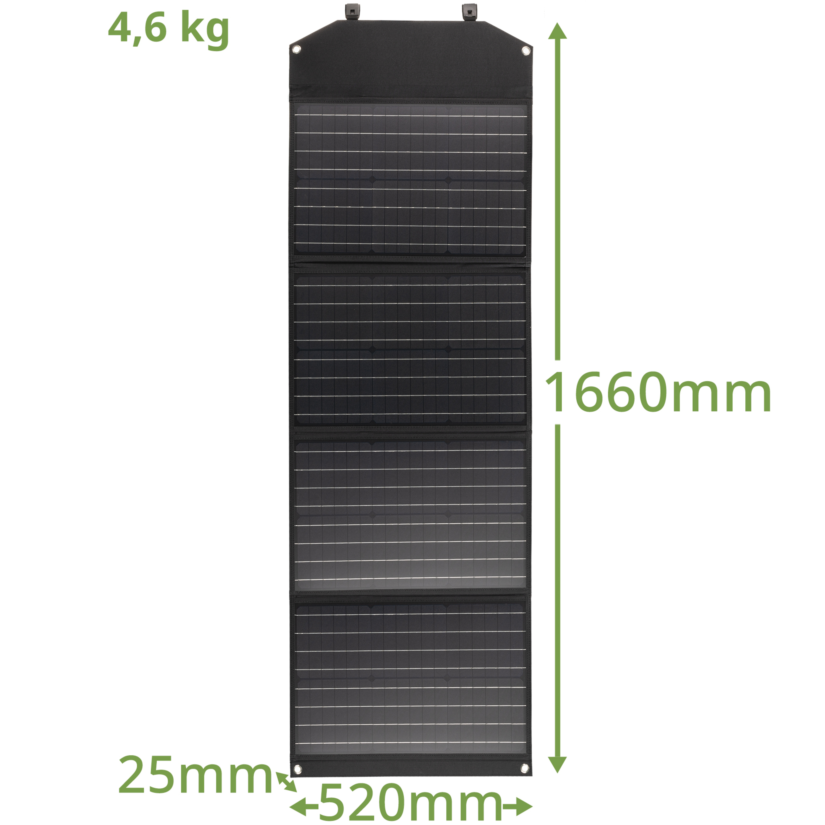 Panel Solar Móvil Cargador De 120w - Negro - Con Conexión Usb Y Dc - 120 W  MKP