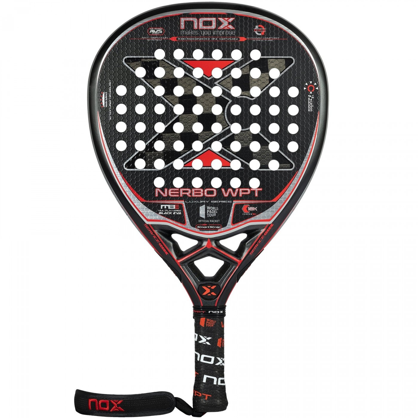 Nerbo World Padel Tour Official Racket 2022 - rojo-gris - 