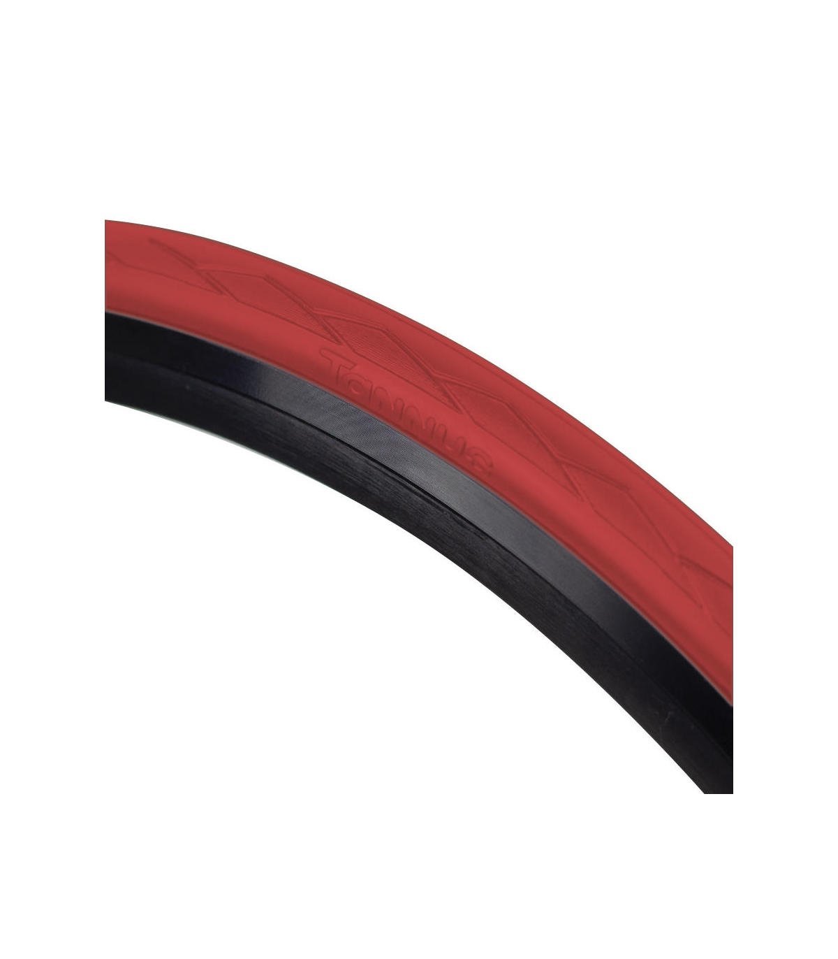 Cubierta Semi Slick 700 * 28c (28-622) Regular Tannus Airless Tire - rojo - 