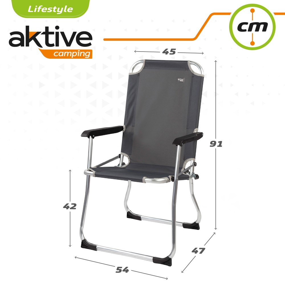 Cadeira Dobrável De Alumínio Fixa Aktive