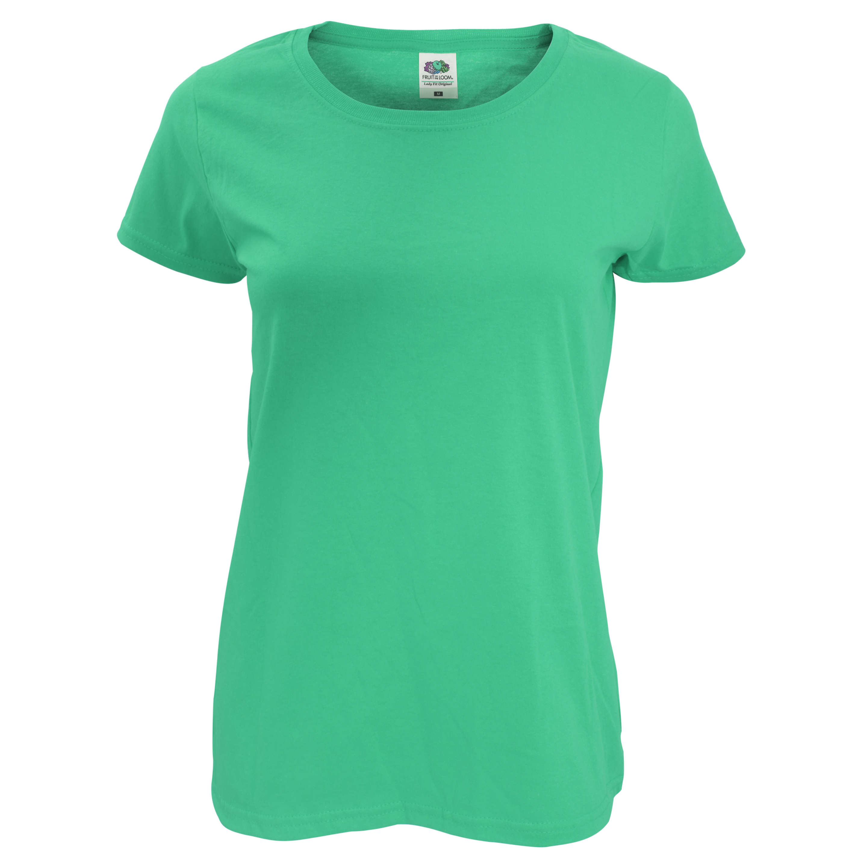 Camiseta Ajustada Fruit Of The Loom Ladyfit - verde - 