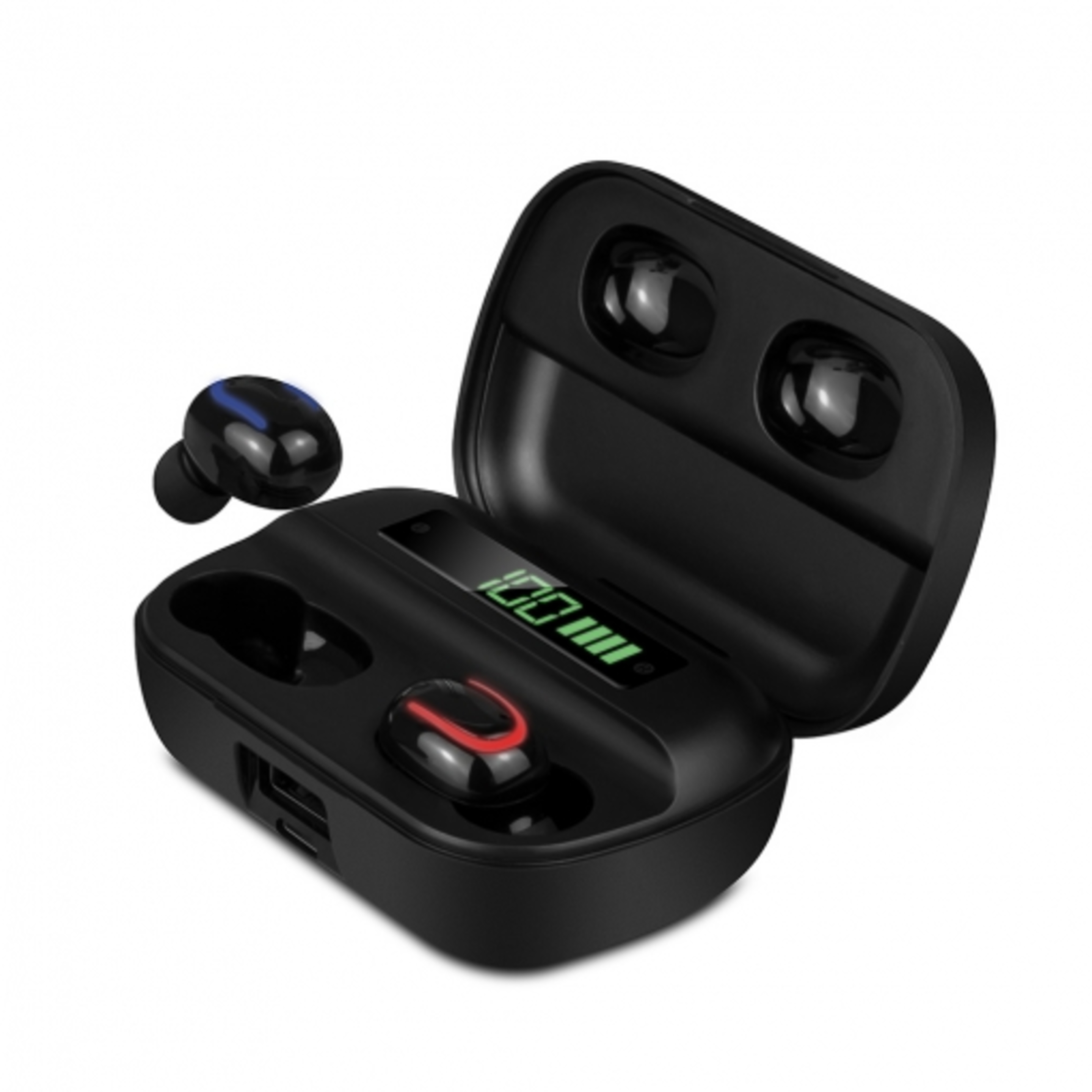 Auriculares Smartek Ipx5 Bluetooth + Power Bank - negro - 