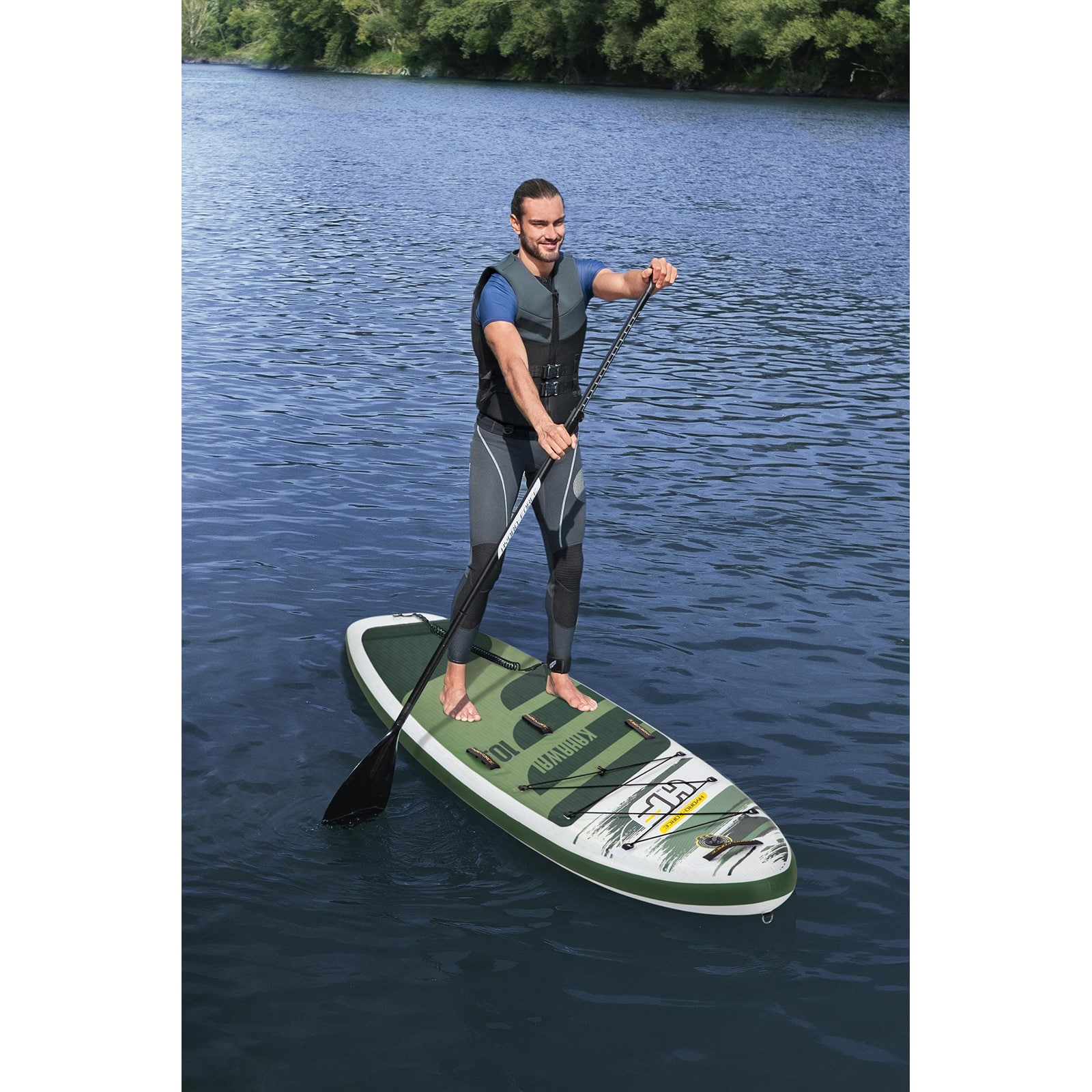 Tabla Paddle Surf Hinchable Bestway Hydro-force Kahawai 310x86x15 Cm Con Remo, Bomba Y Bolsa