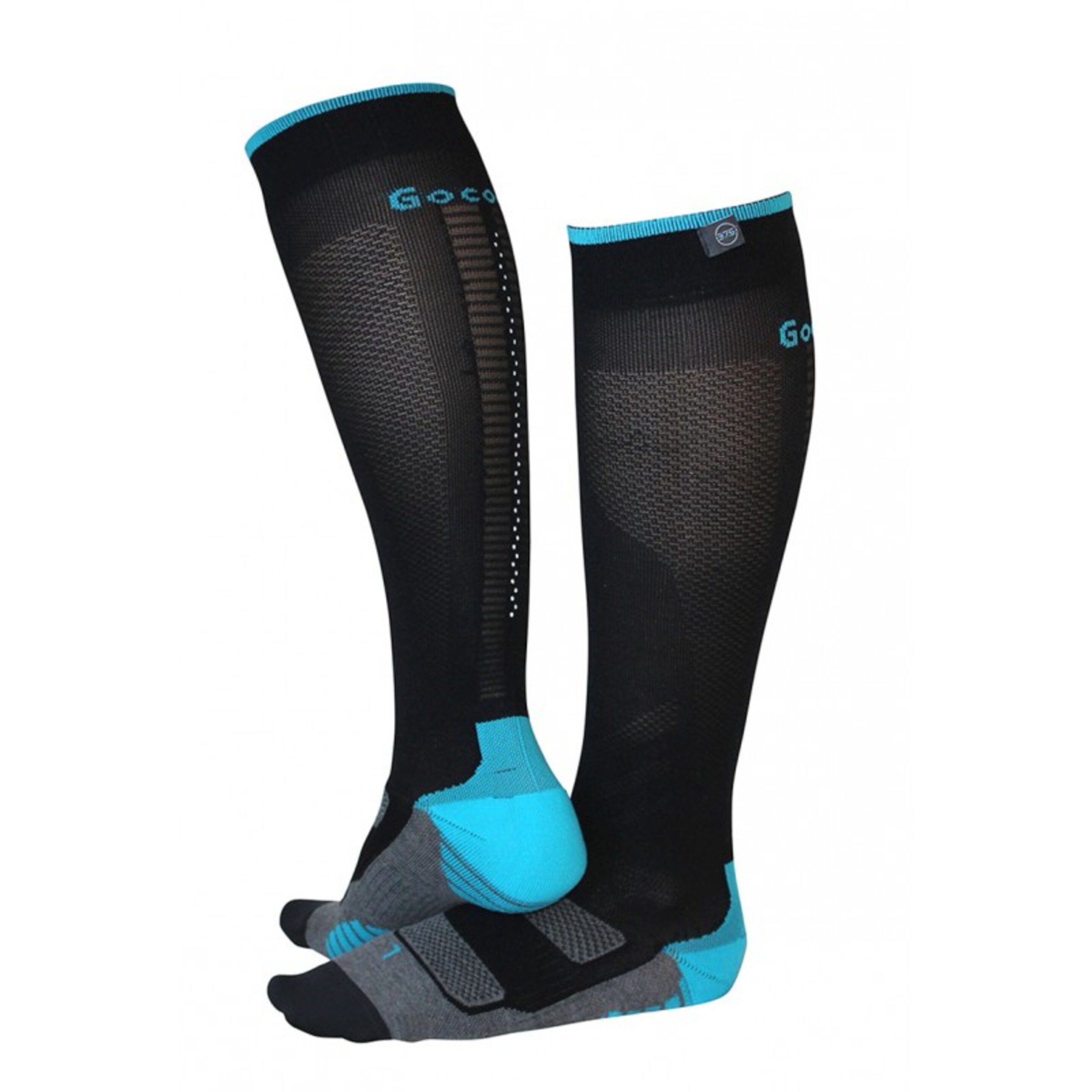 Calcetines Running Gococo Media Compression Sup Air - Negro  MKP