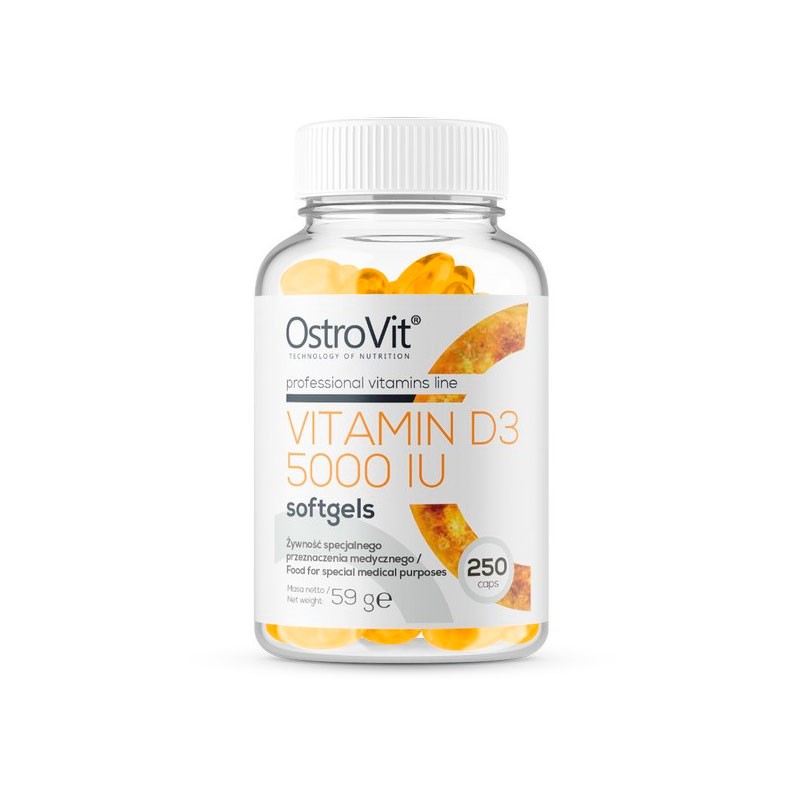 Vitamina D3 5000ui - 250 Grageas - Ostrovit - Sin Sabor