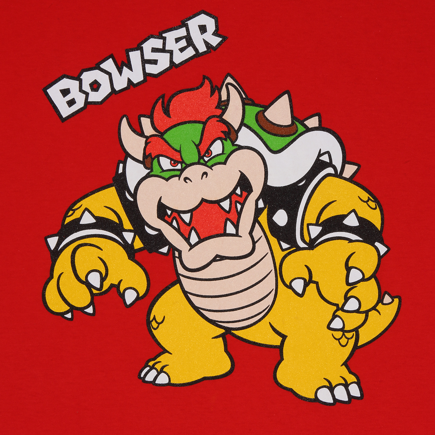 Camiseta De Manga Corta Infantil Super Mario Bowser Text