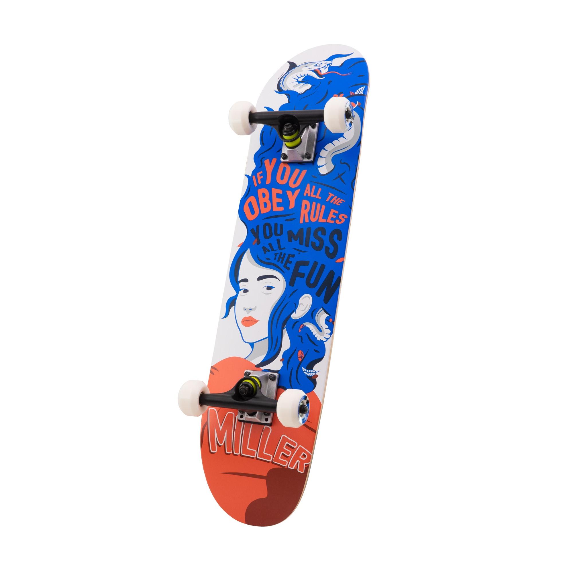 Skateboard Completo Miller Fun Arce 31,5"x8" Abec7 Ruedas Creek Shr 53mm  MKP