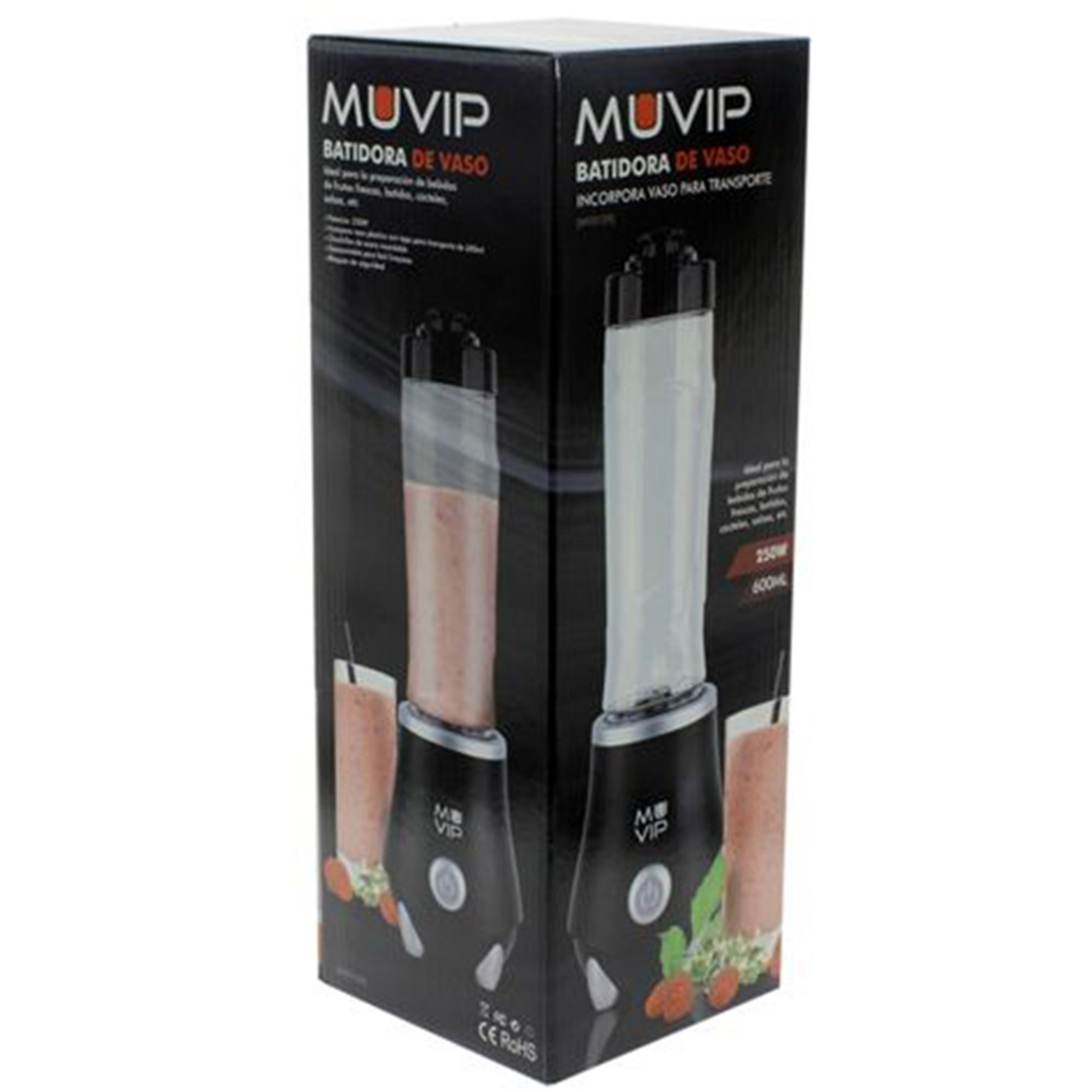 Batidora De Vaso 250w 600ml Muvip