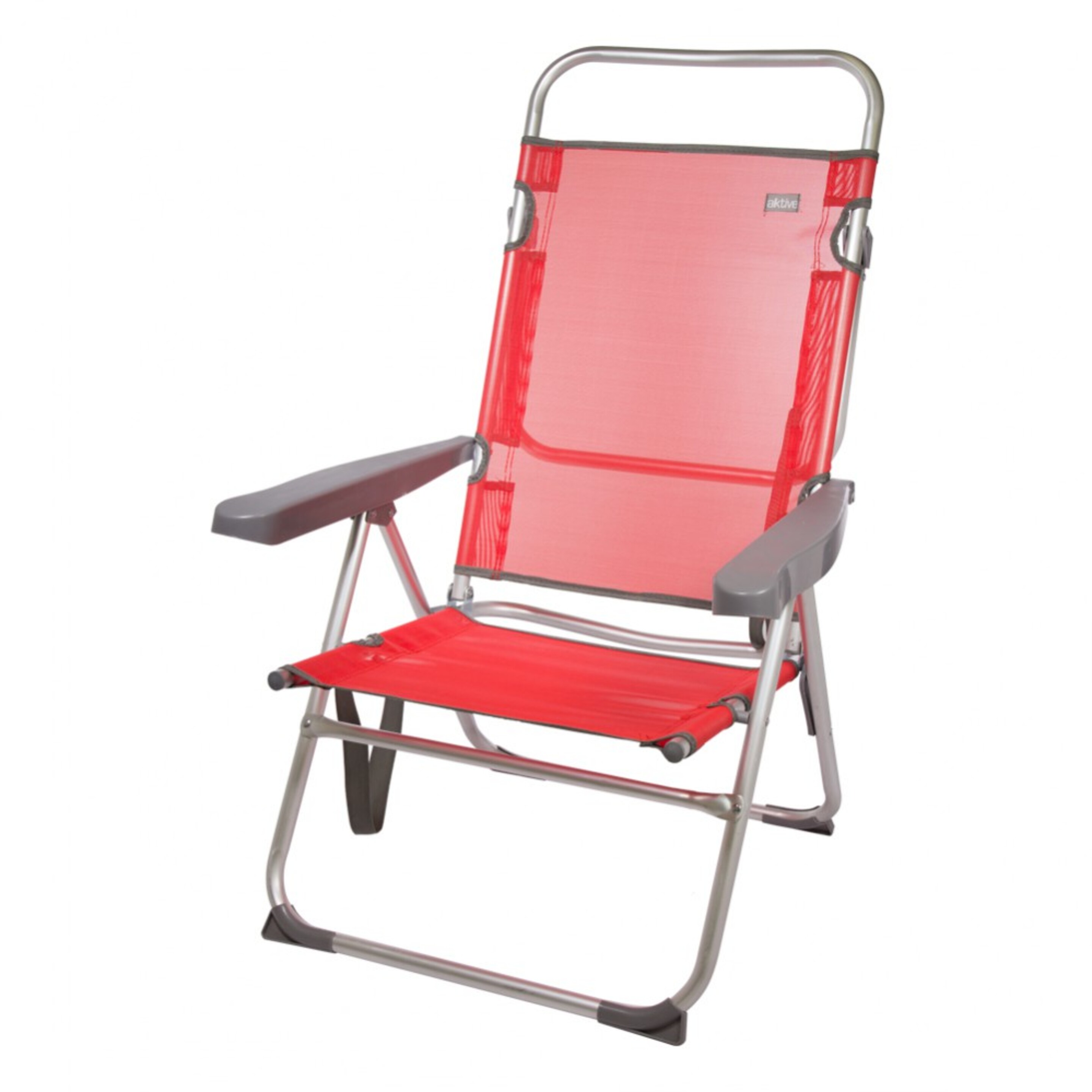 Silla Multiposición Aluminio Aktive Beach 50x64x100 Cm - Rojo