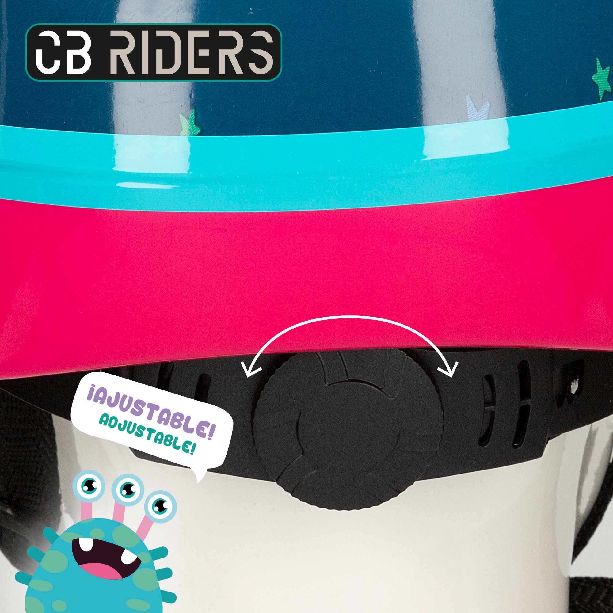 Kit Protección Patinaje Infantil C/casco, Rodilleras Y Coderas De Monstruos Cb Riders