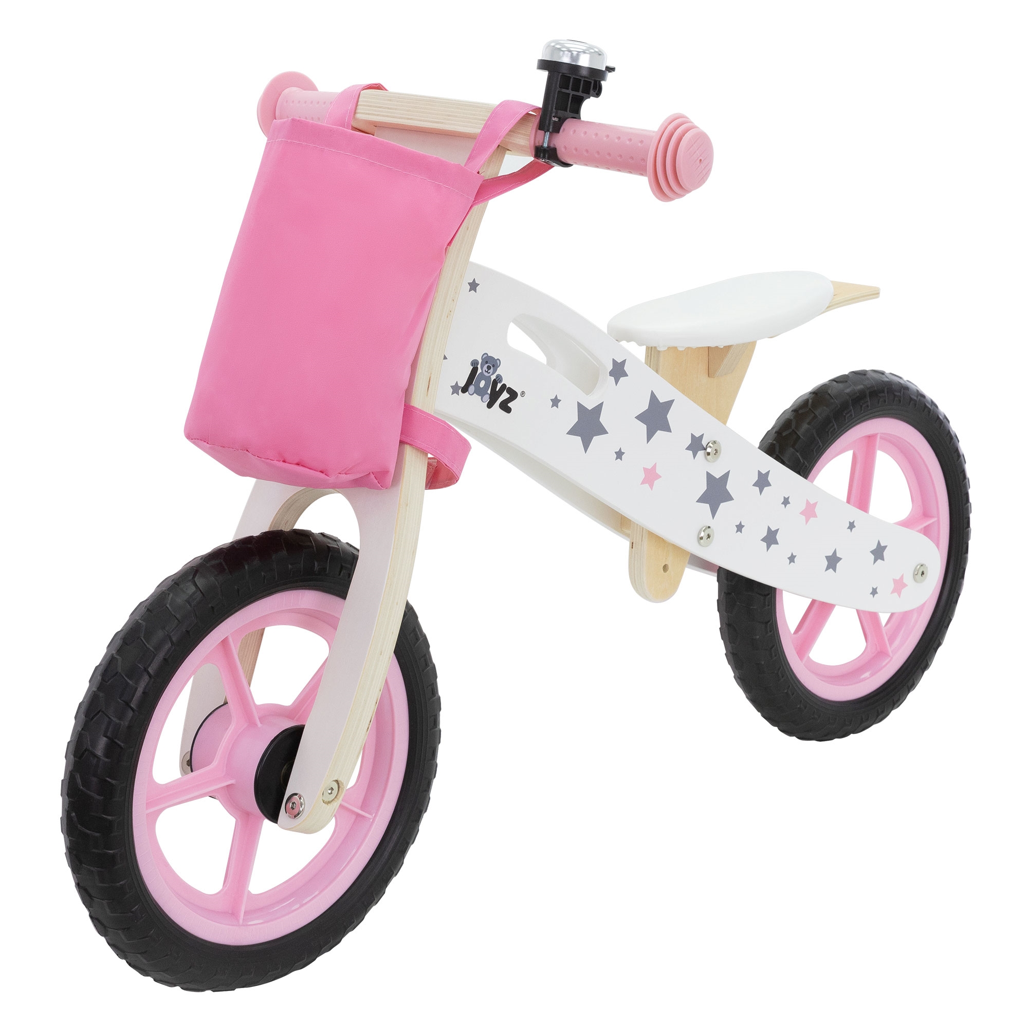 Bicicleta De Madera Joyz Para Niños A Partir De 2 Años Con Asiento Ajustable - rosa - 