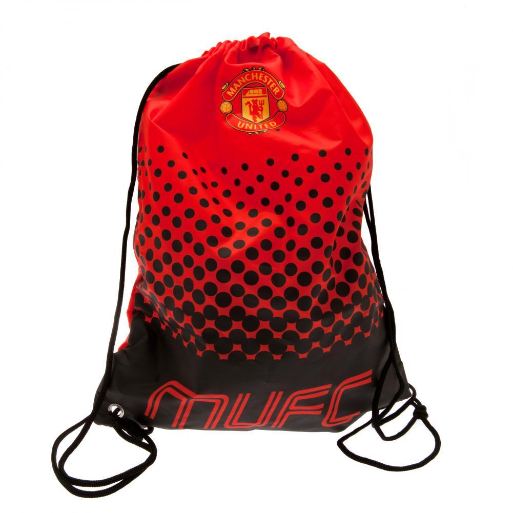 Mochila De Cuerdas Diseño Escudo Manchester United Fc - rojo-negro - 
