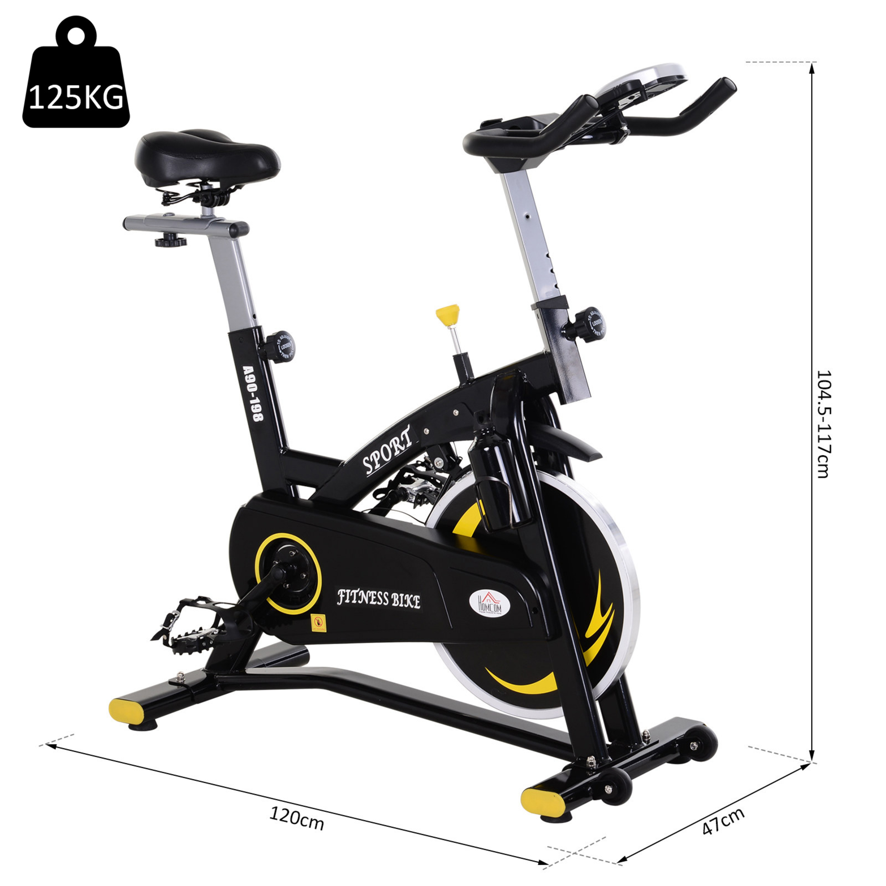 Bicicleta De Spinning Profesional Homcom