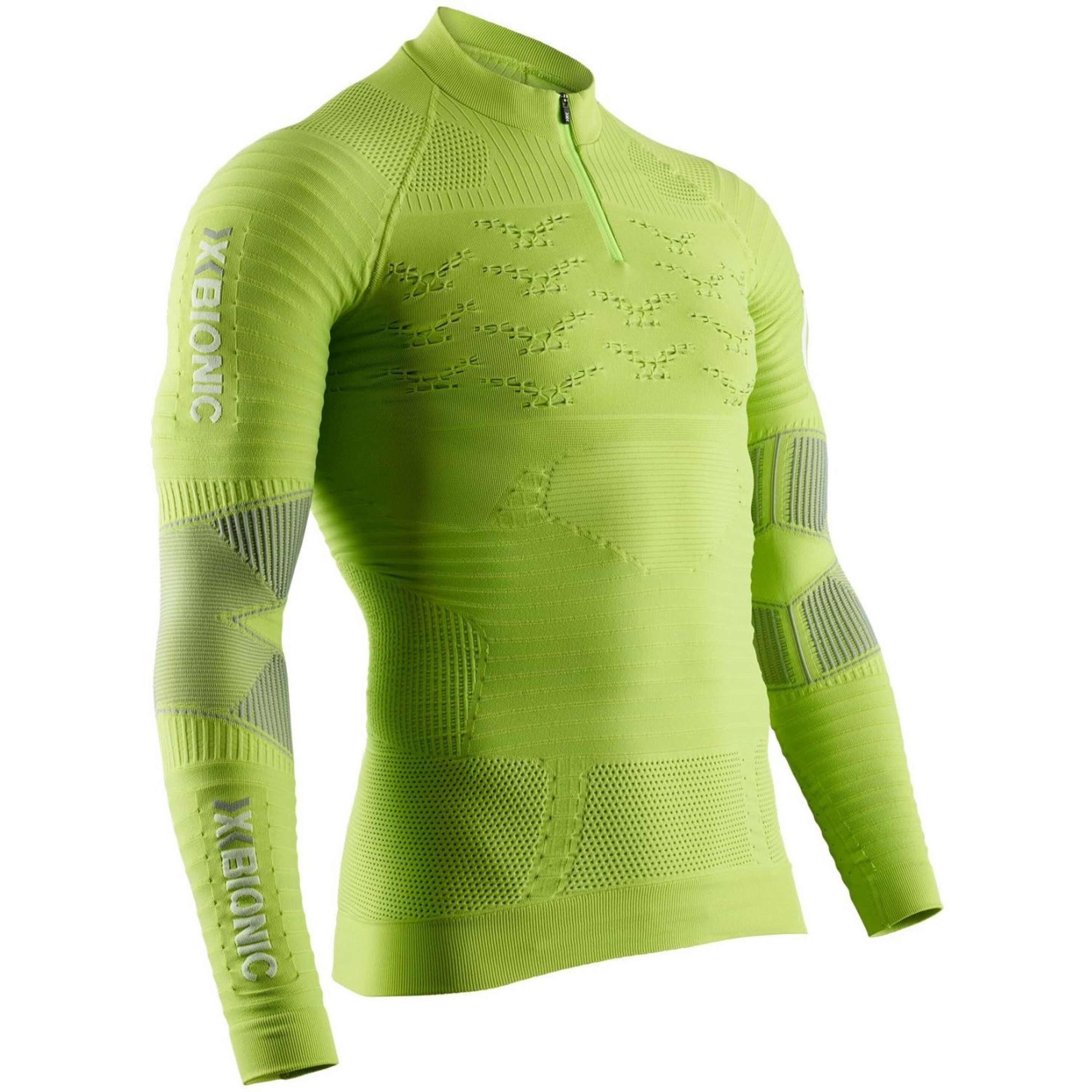 Camiseta Manga Larga Effektor 4.0 Trail Run Half Zip X-bionic - verde - 