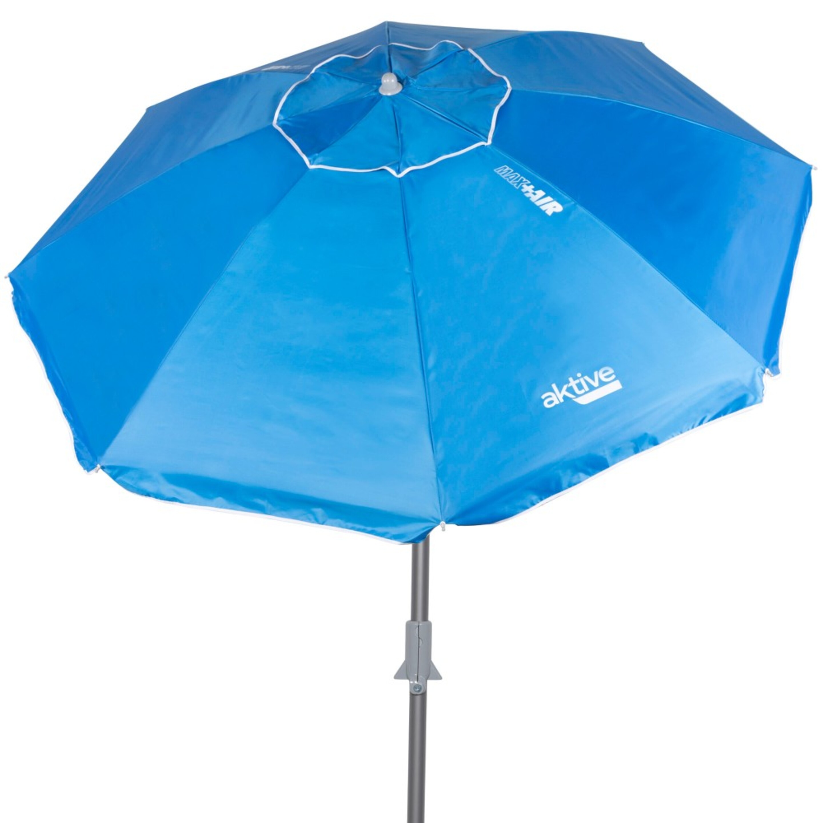 Guarda-chuva De Praia À Prova De Vento Ø220 Cm Azul C/mastro Basculante Aktive