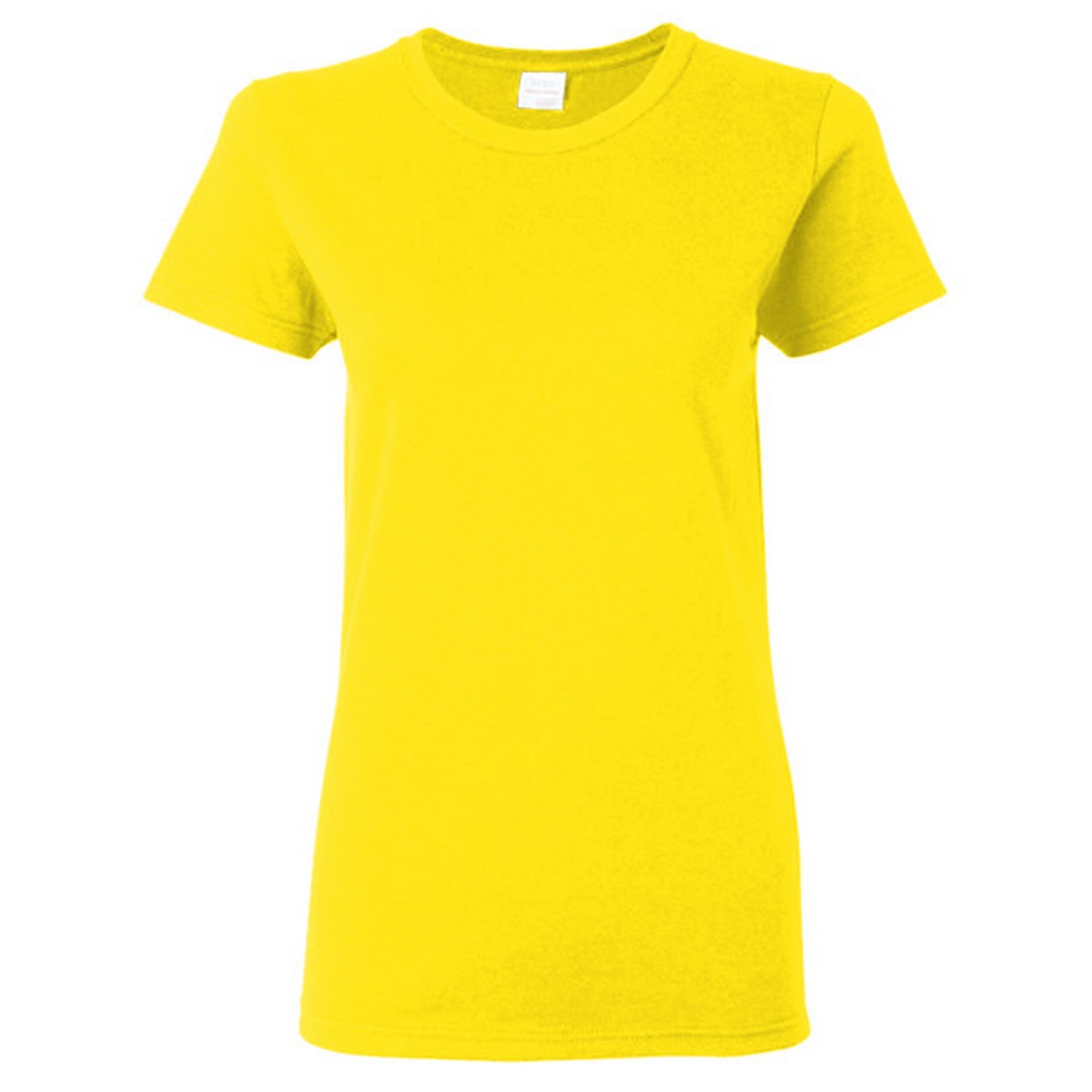 Camiseta De Algodón Grueso De Manga Corta Gildan Missy - amarillo - 