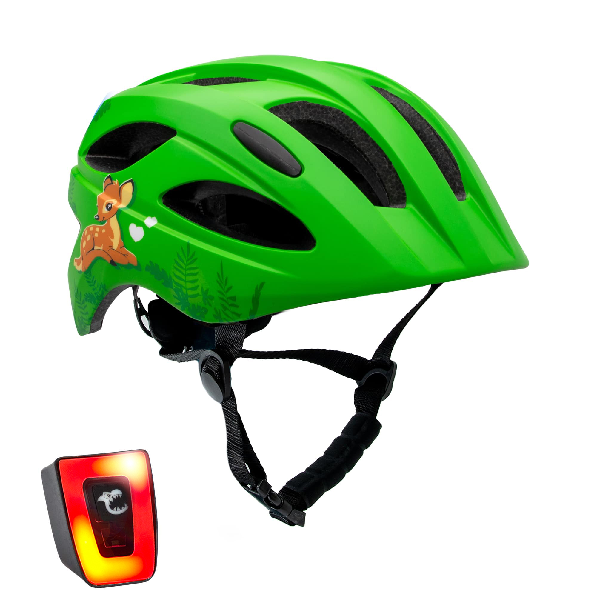 Capacete De Bicicleta Para Crianças Dos 6-12 Anos|verde Fofo|certificado En1078