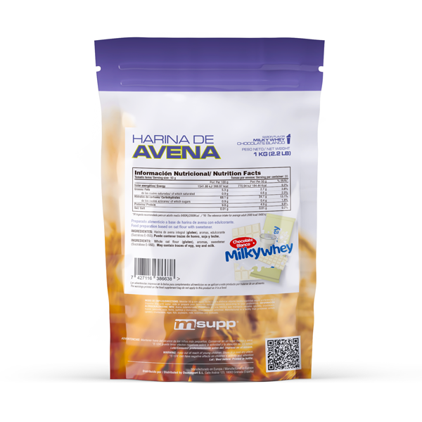 Harina De Avena - 1kg De Mm Supplements Sabor Milky Whey (choco Blanco Con Leche)