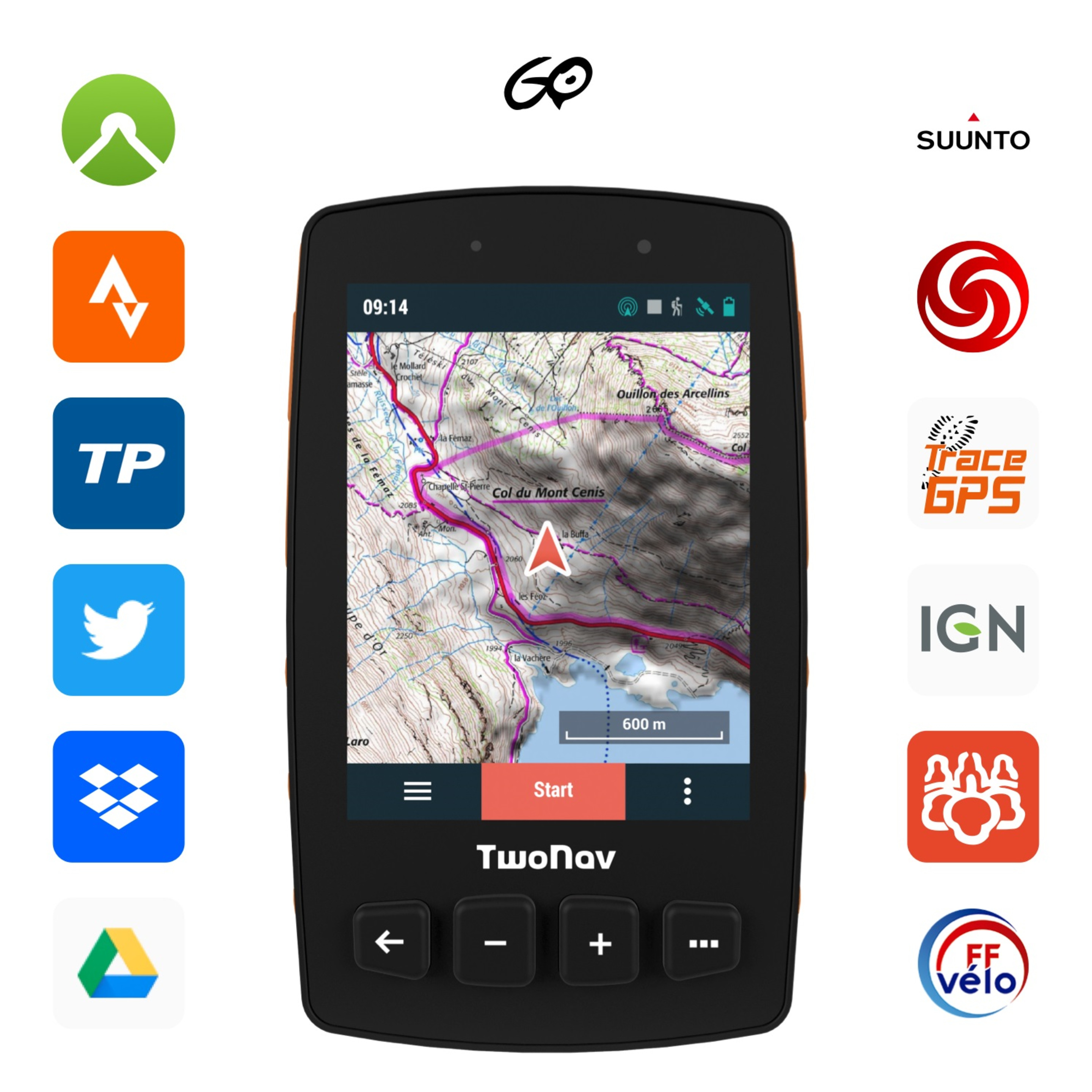 Gps Trail 2 Naranja Twonav