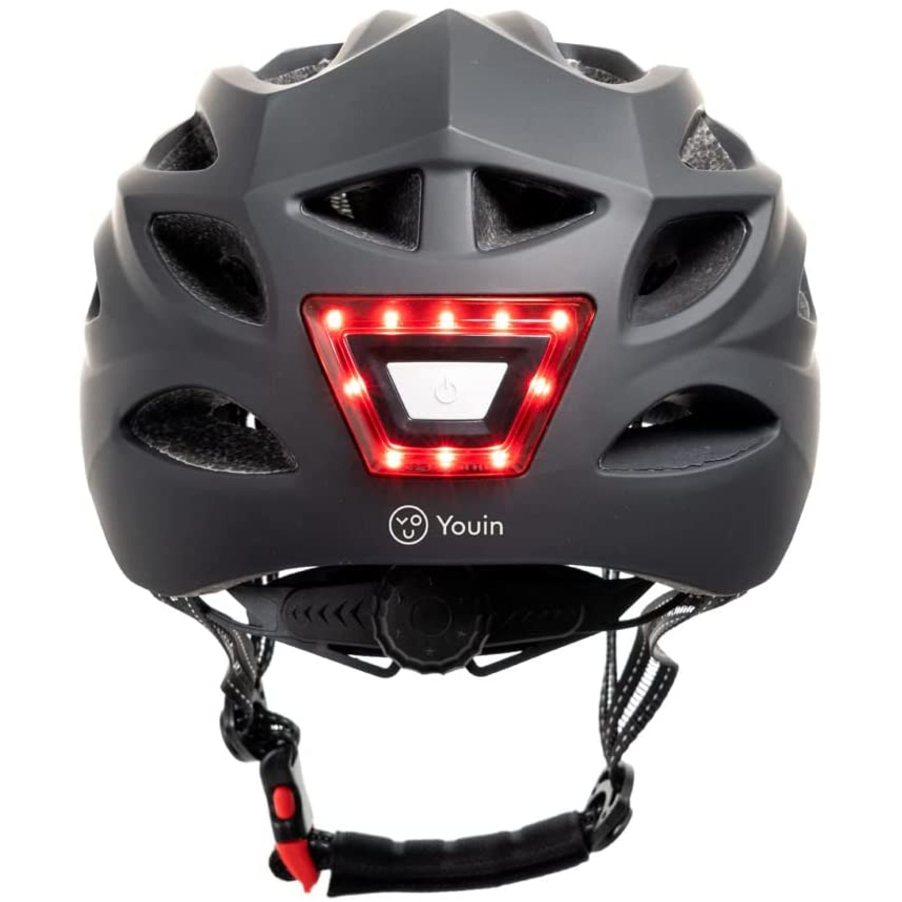 Casco Mtb Youin Con Luces Led Frontal Y Trasera, Con Batería Recargable Por Usb