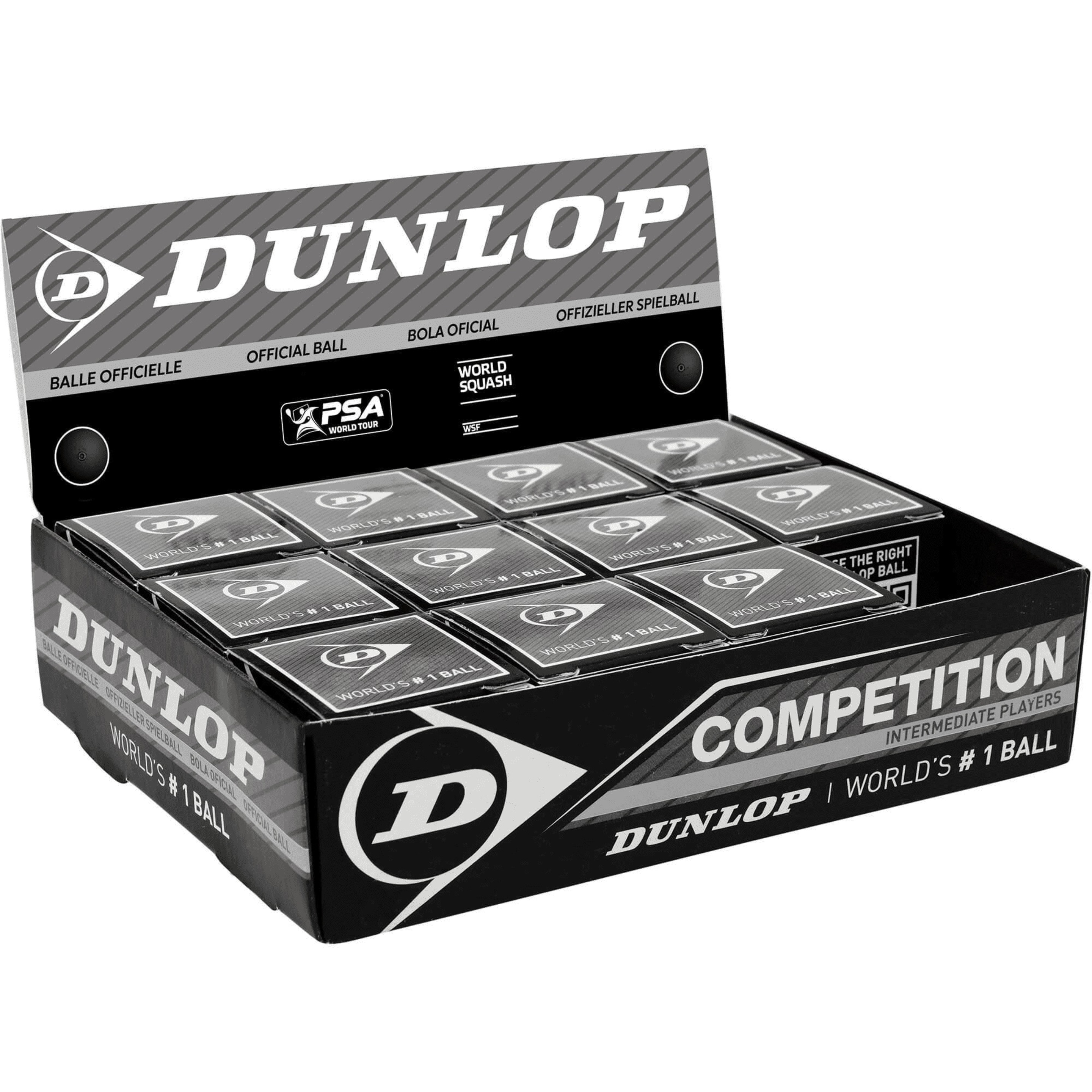 Pelotas De Squash Pack De 12 Dunlop Competition