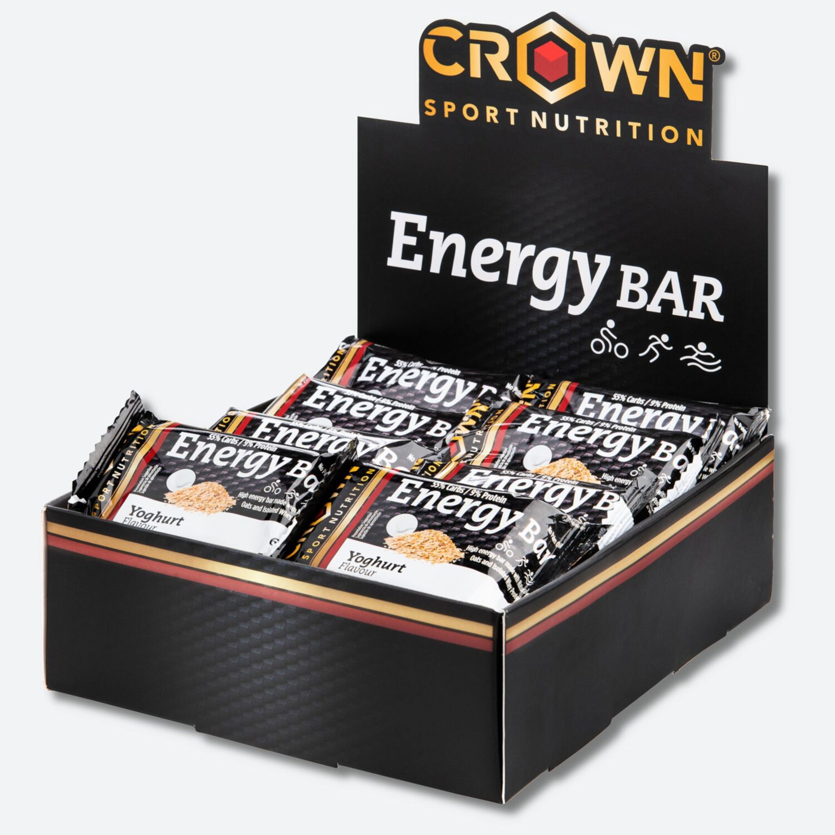 Energy Bar Crown Sport Nutrition Sabor Yogur 12 X 60 G