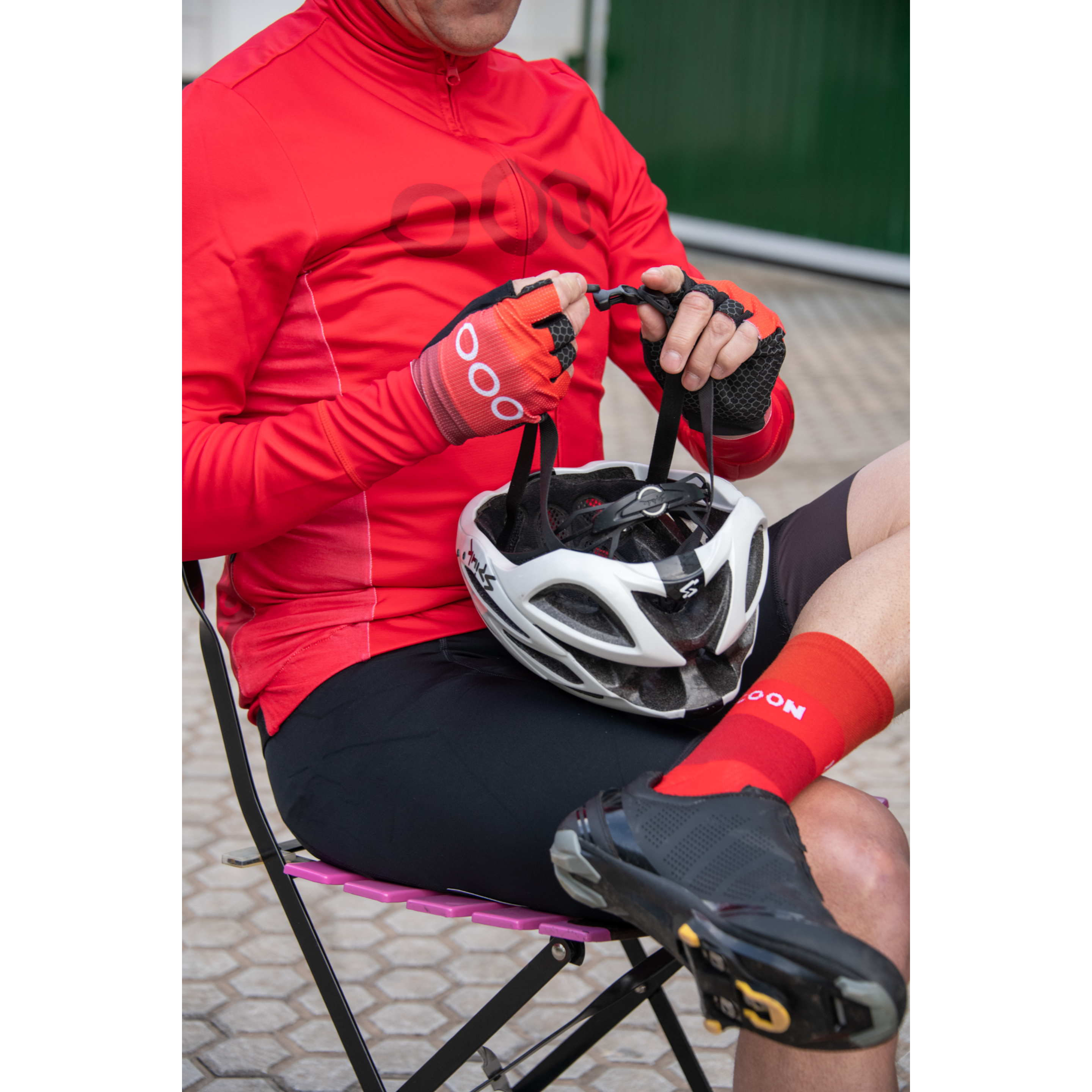 Luvas De Ciclismo Ecoon Briancon - Vermelho - Produto ECO Reciclado e Reciclável | Sport Zone MKP