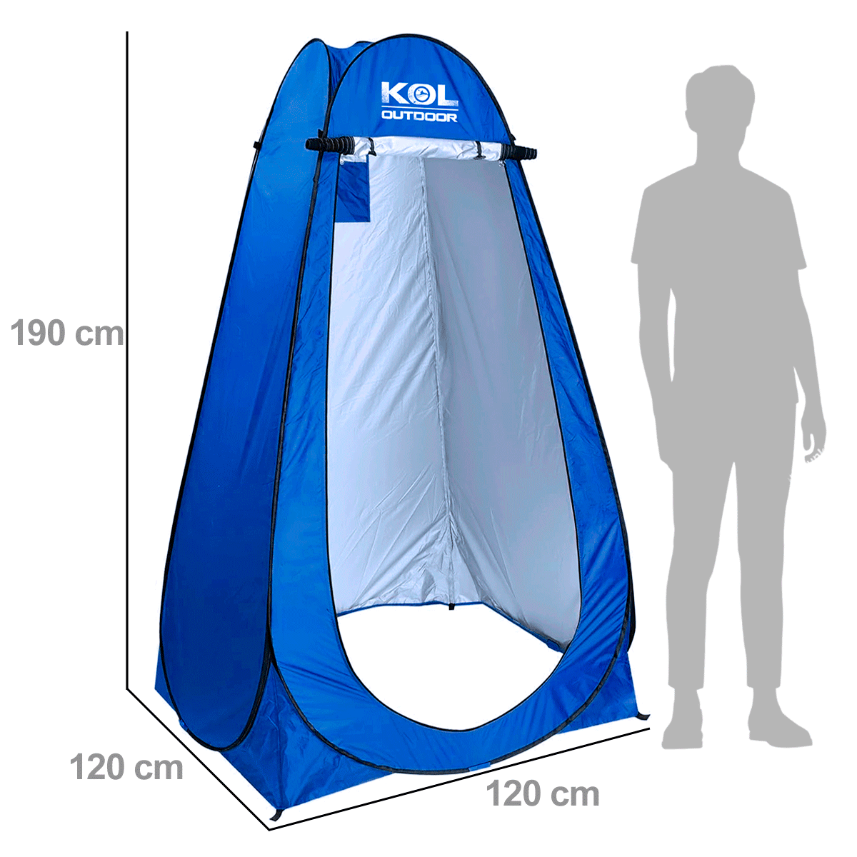 Chuveiro Portátil E Mudança De Tenda Para Praia, Piscina Ou Campismo. 120x120x190 Cm. 900 Grms.