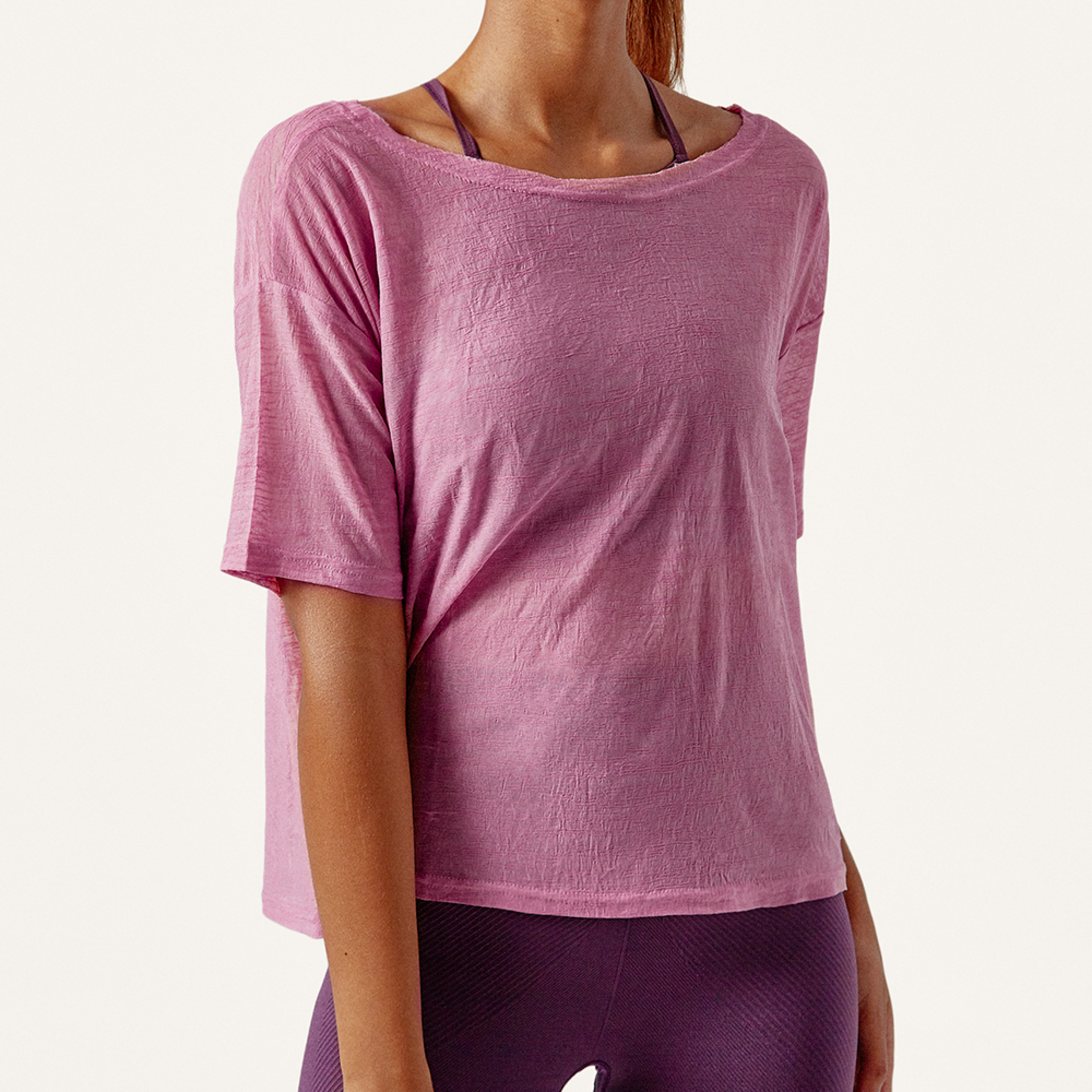 Camiseta De Mujer Touch Born Living Yoga Color Rosa