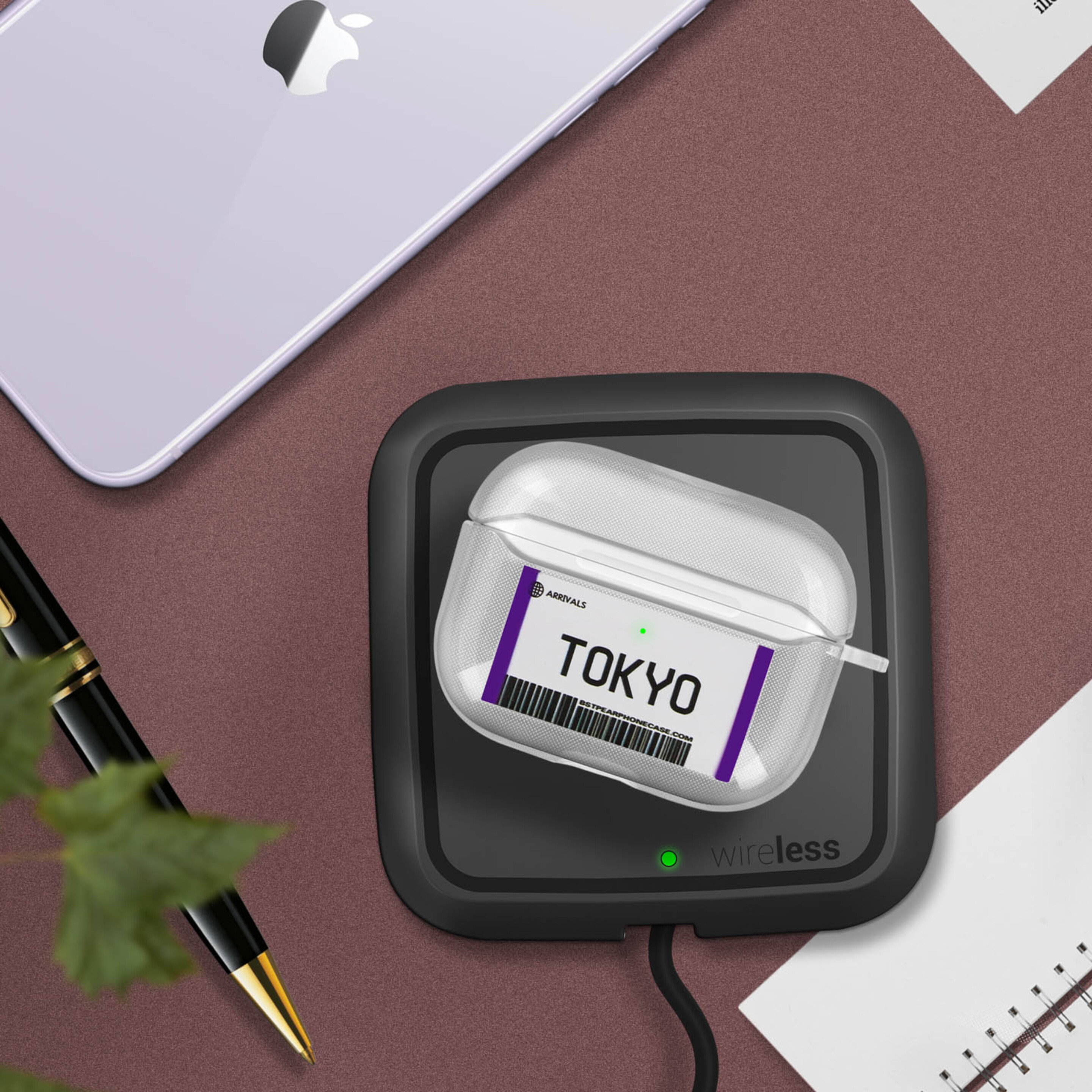 Funda Protectora De Silicona Para Airpods Pro Diseño Tokio