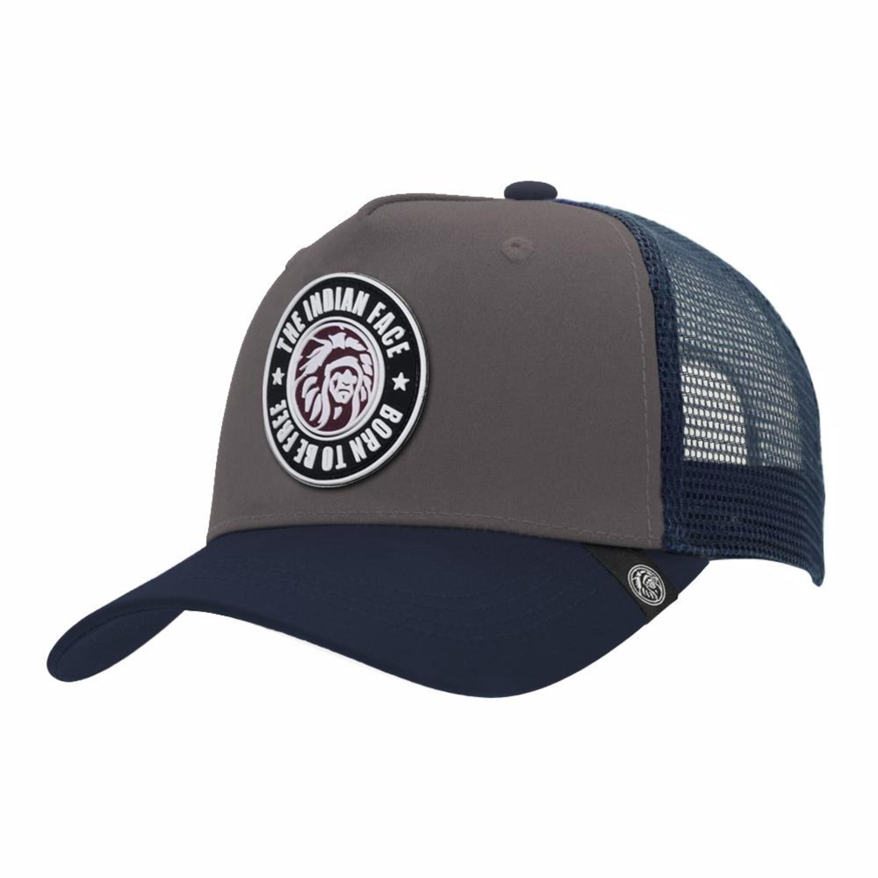 Gorra Trucker Born To Be Free Gris The Indian Face Para Hombre Y Mujer