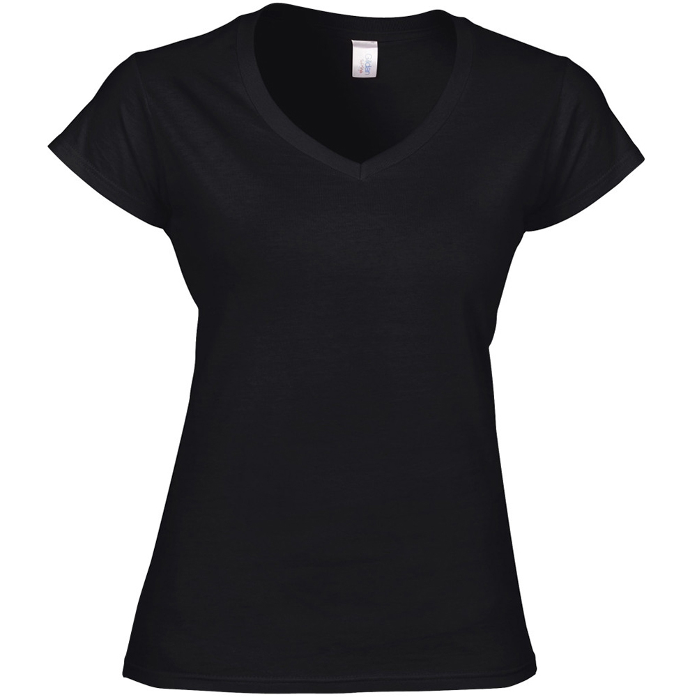 T-shirt Com Decote Em V Gildan - negro - 