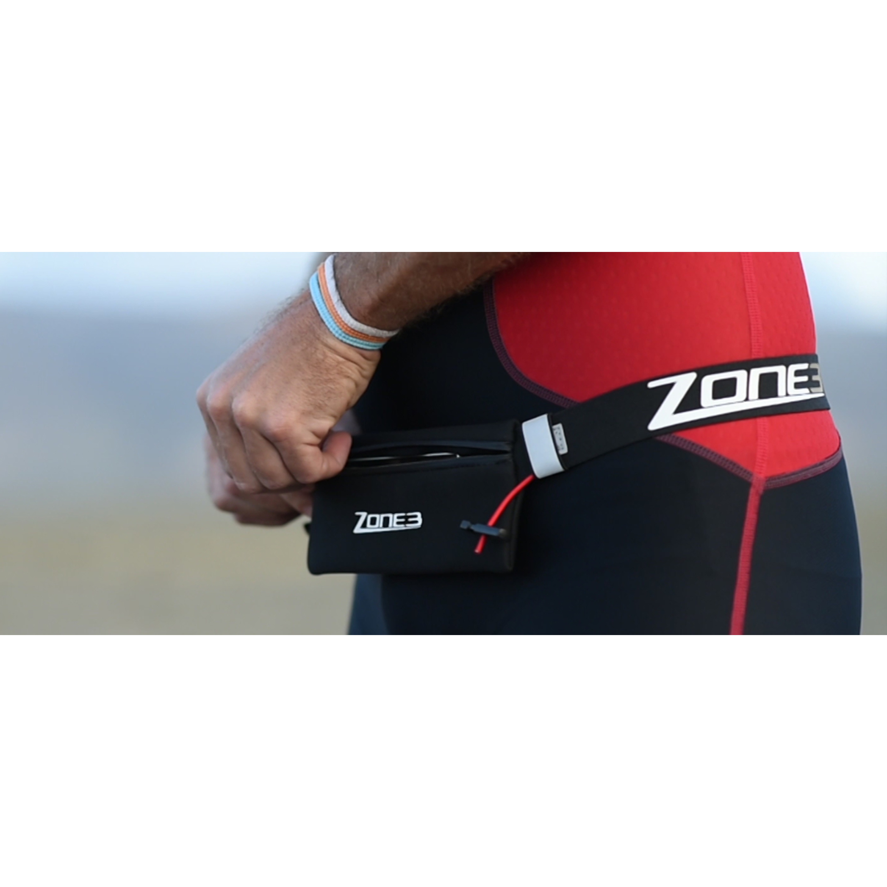 Cinto Porta-dorsal Com Bolsa Neoprene Zone3 - Preto | Sport Zone MKP