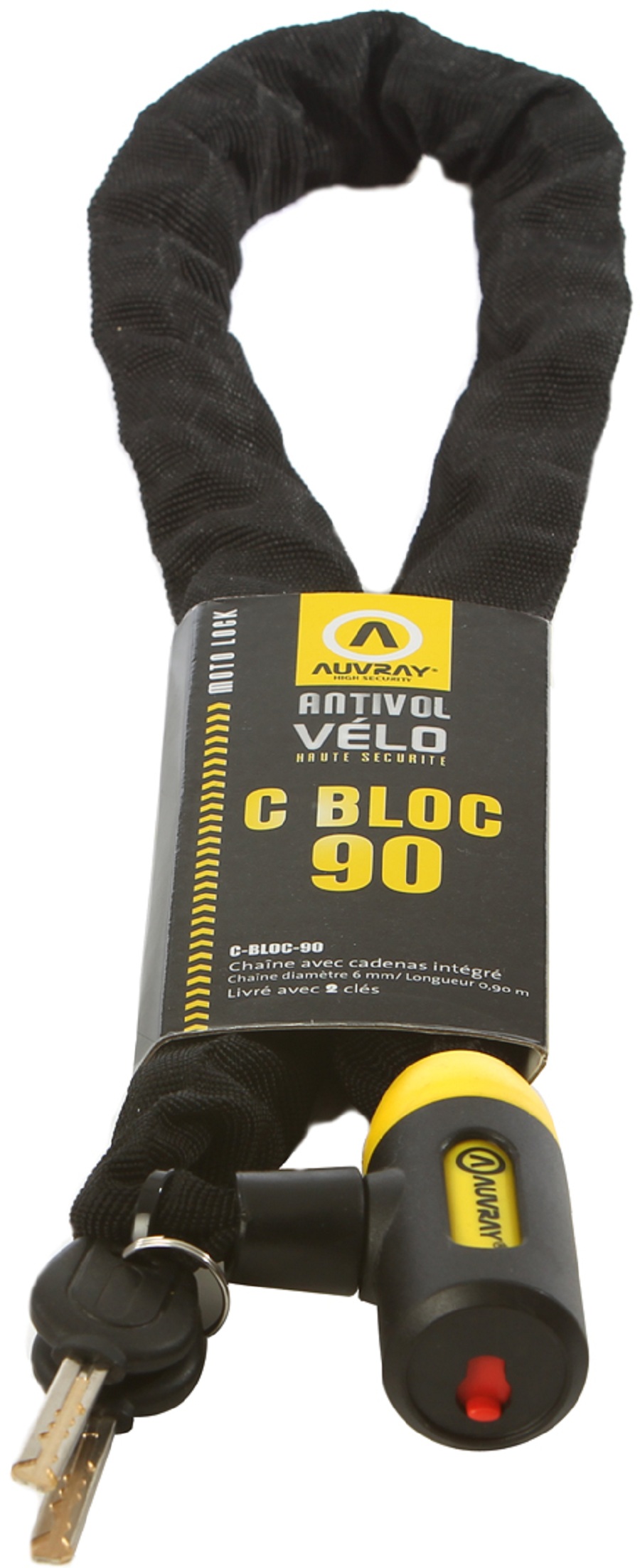 Antirrobo Auvray Cadena Integrada C-bloc 90 D.6 - negro - 