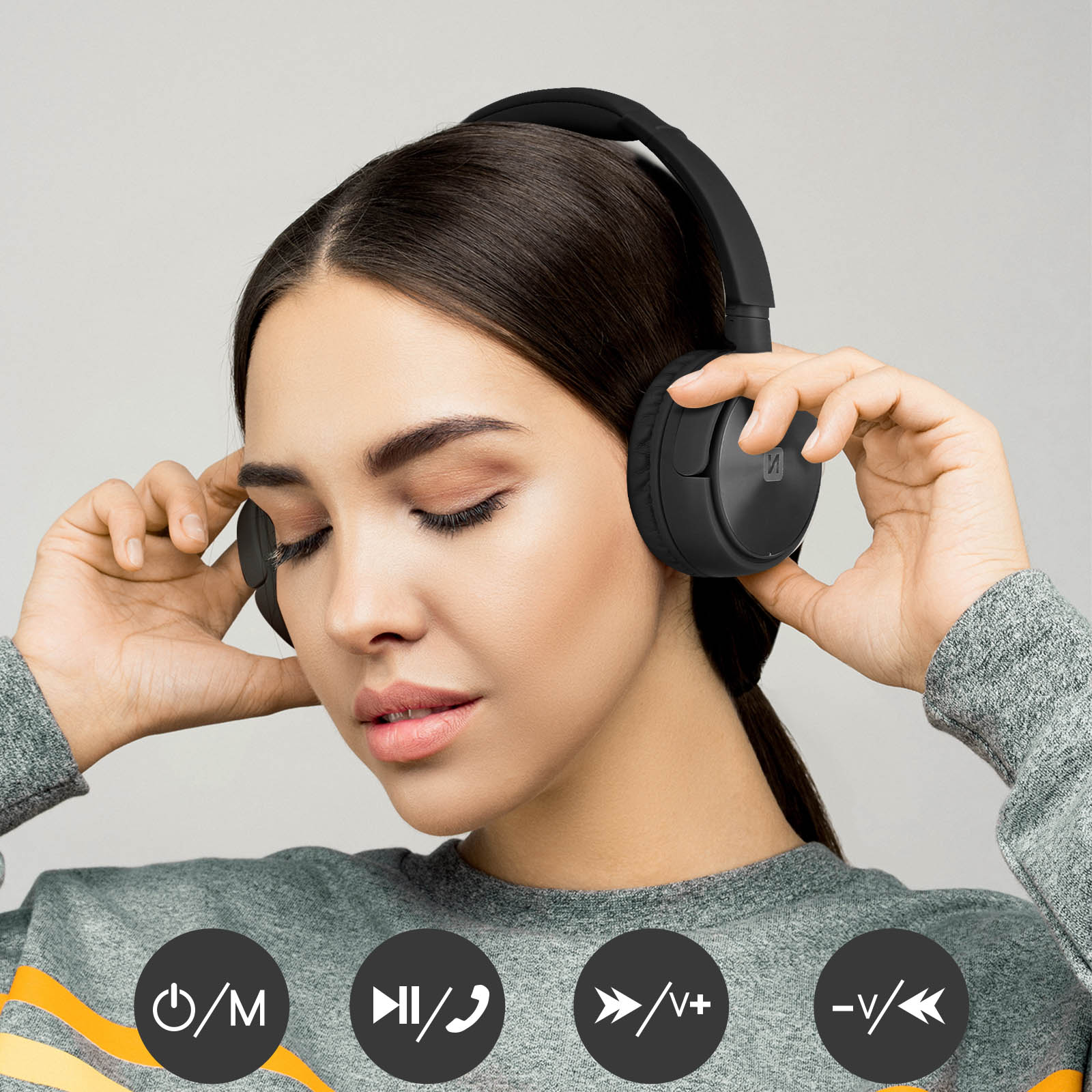 Cascos Bluetooth Con Micro Radio Fm Micro-sd Trix Swissten