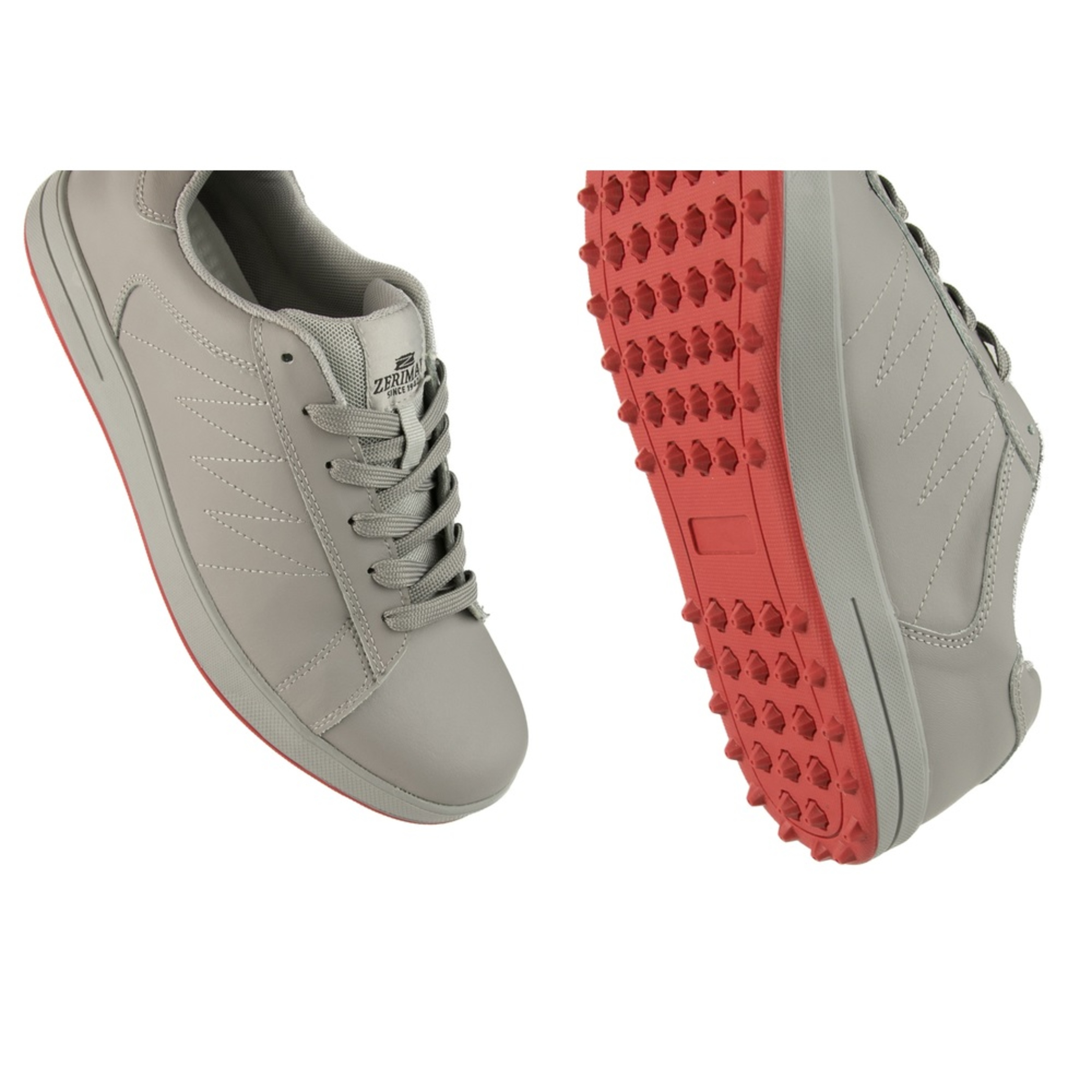 Zapatos De Golf Zerimar Gris Con Bordados - Gris - Zapatos Golf Hombre Zapatillas Piel  MKP