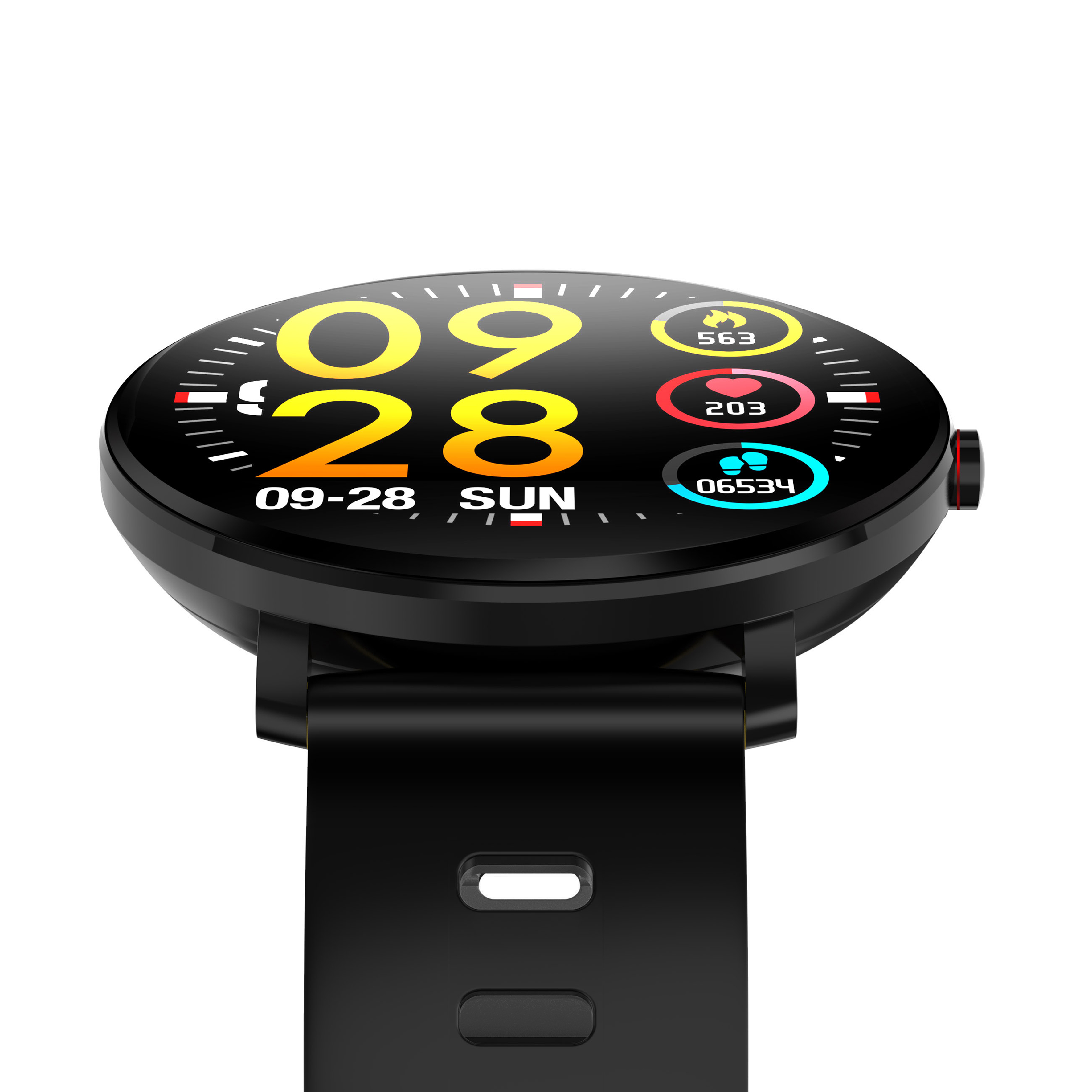 Reloj Inteligente Smartwatch Redondo Ip68 Negro