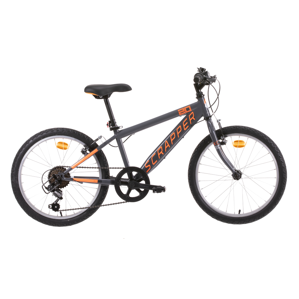 Bicicleta Infantil Montaña Y Paseo Scrapper  20" 6 Velocidades - gris-naranja - 