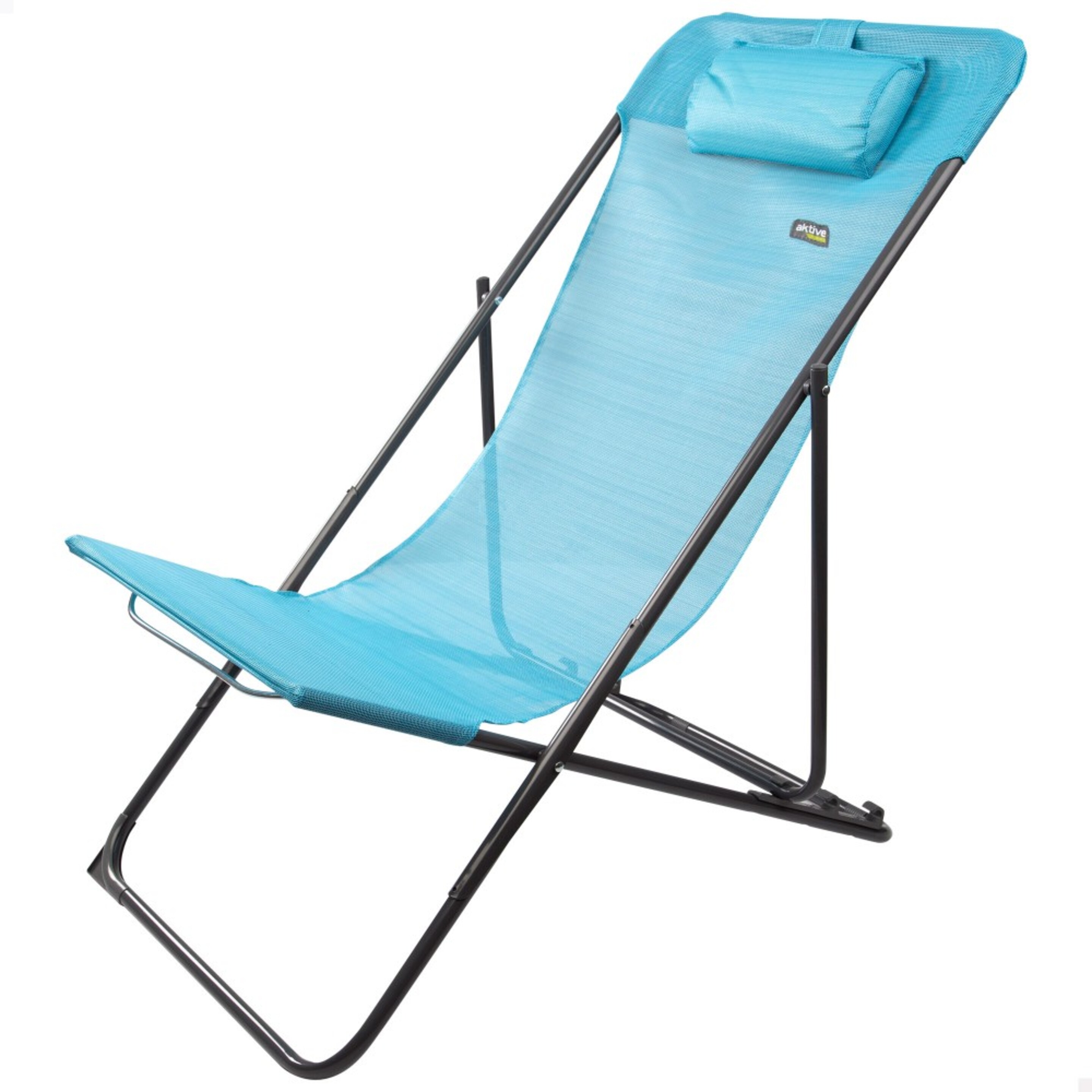 Cadeira De Jardim Dobrável Azul Multiposições C/almofada Aktive | Sport Zone MKP
