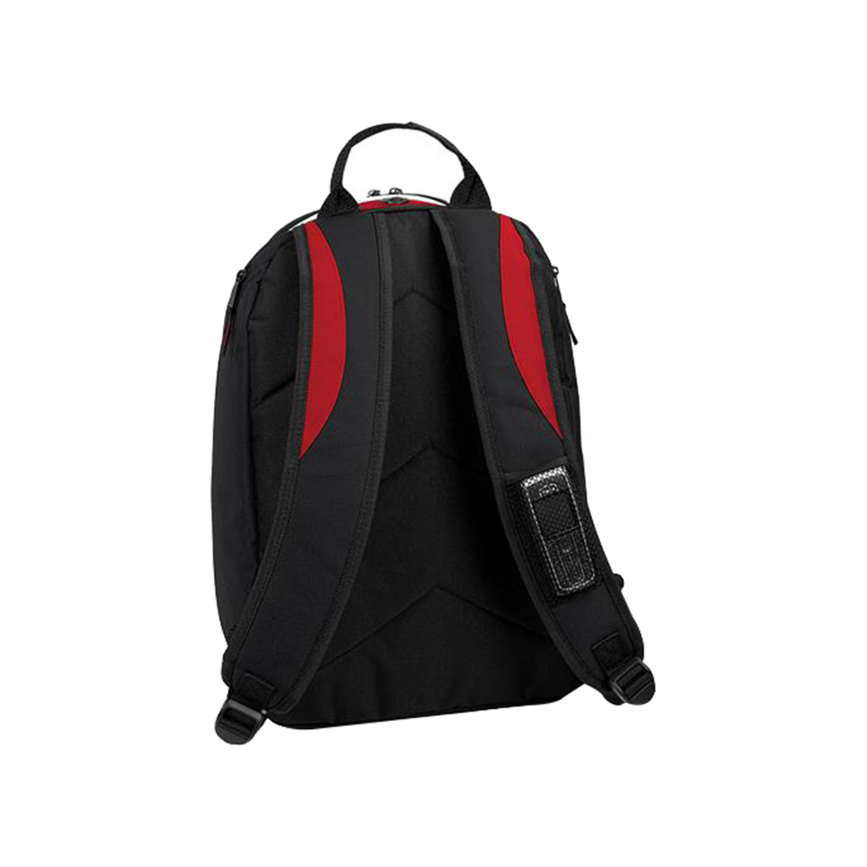 Mochila Teamwear Backpack / Mochila (21 Litros) (Pacote De 2) Bagbase (Preto/ Vermelho-clássico/ Branco)