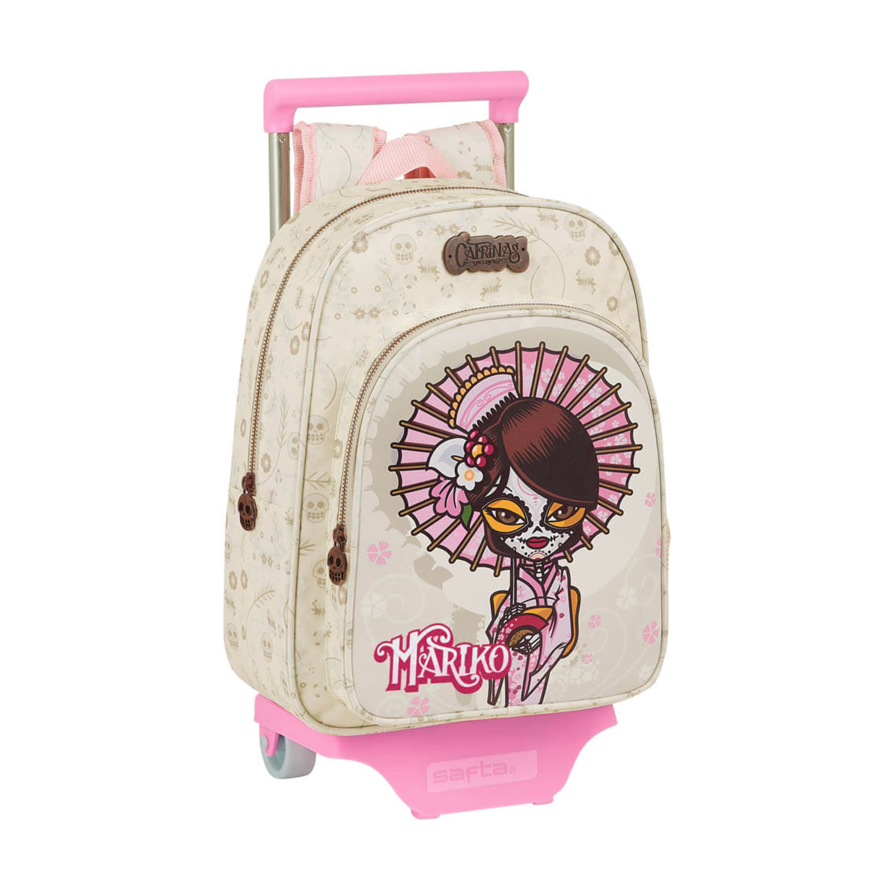 Mochila Catrinas Mariko Infantil Pequeña Con Carro