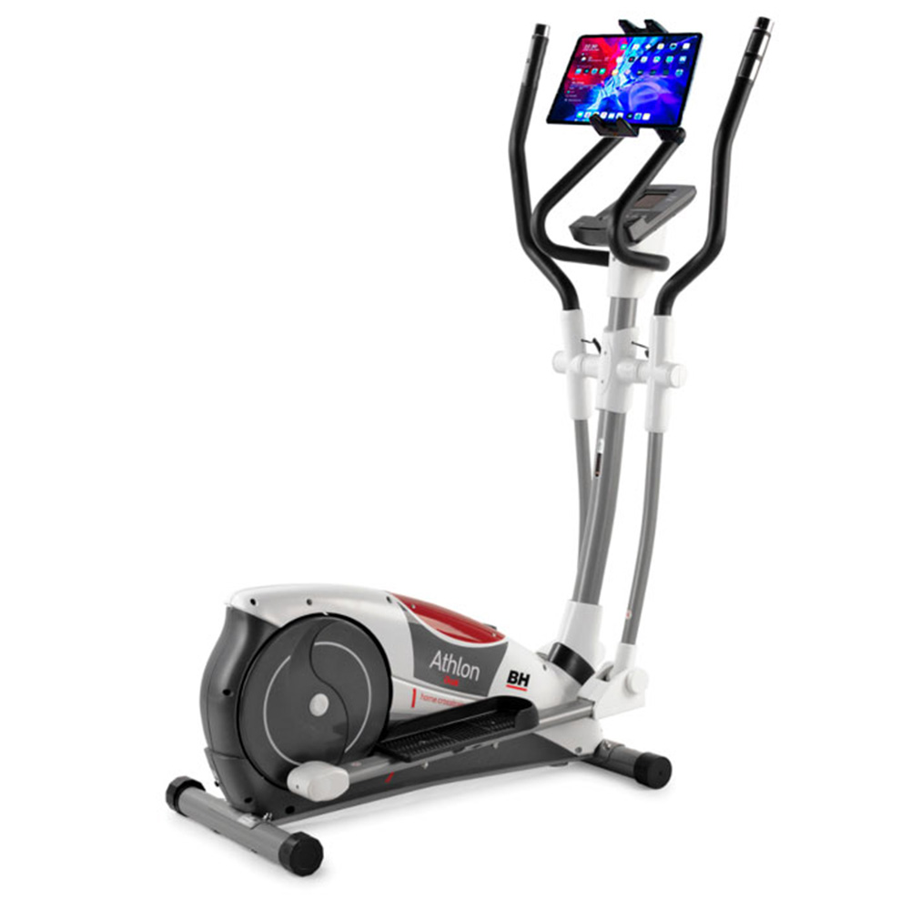 Bicicleta Elíptica Bh Fitness Athlon Program G2336bh + Soporte Universal Para Tablet/smartphone - blanco-gris - 